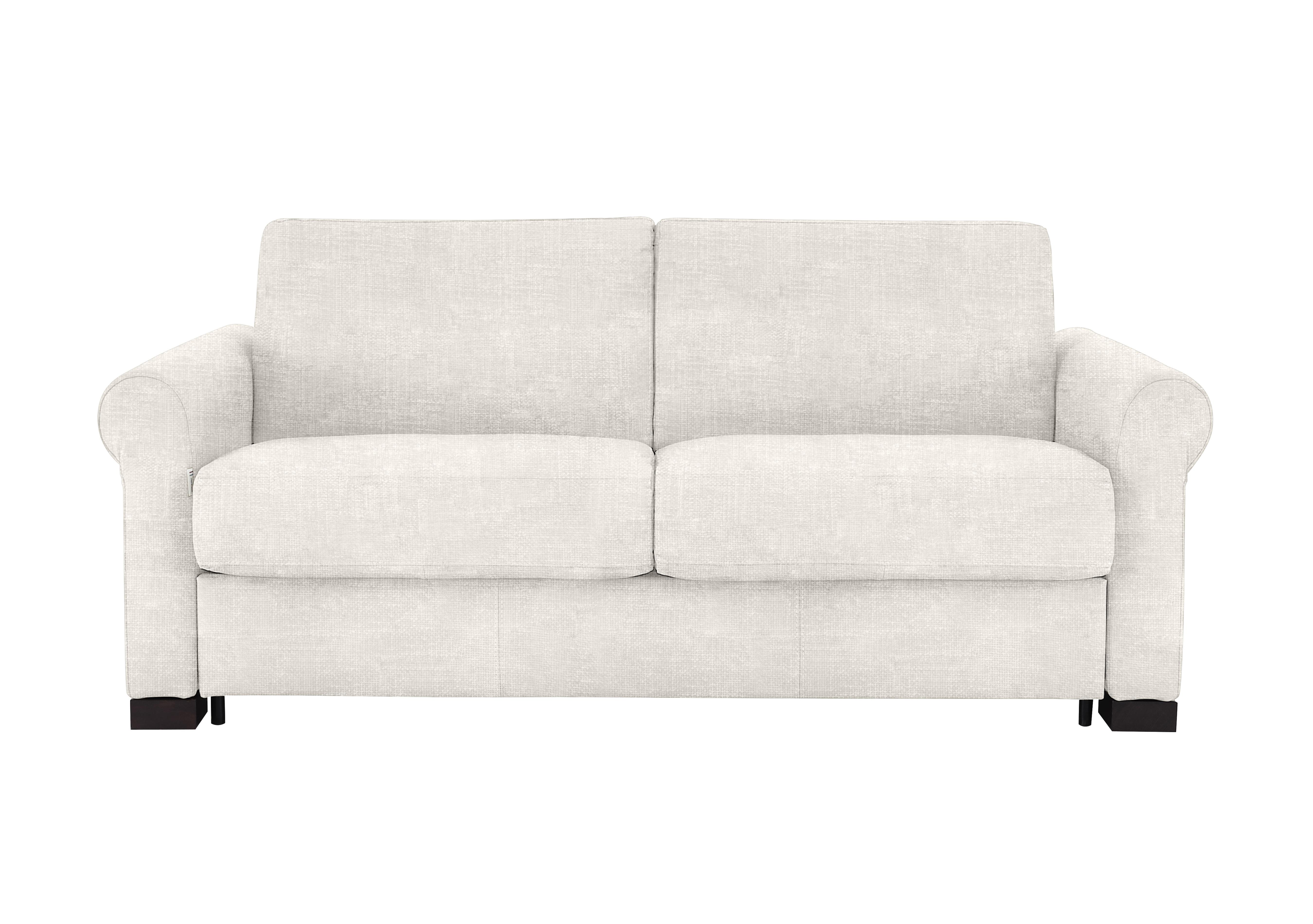 Alcova 2.5 Seater Fabric Sofa Bed with Scroll Arms in Baobab Bianco 500 on Furniture Village