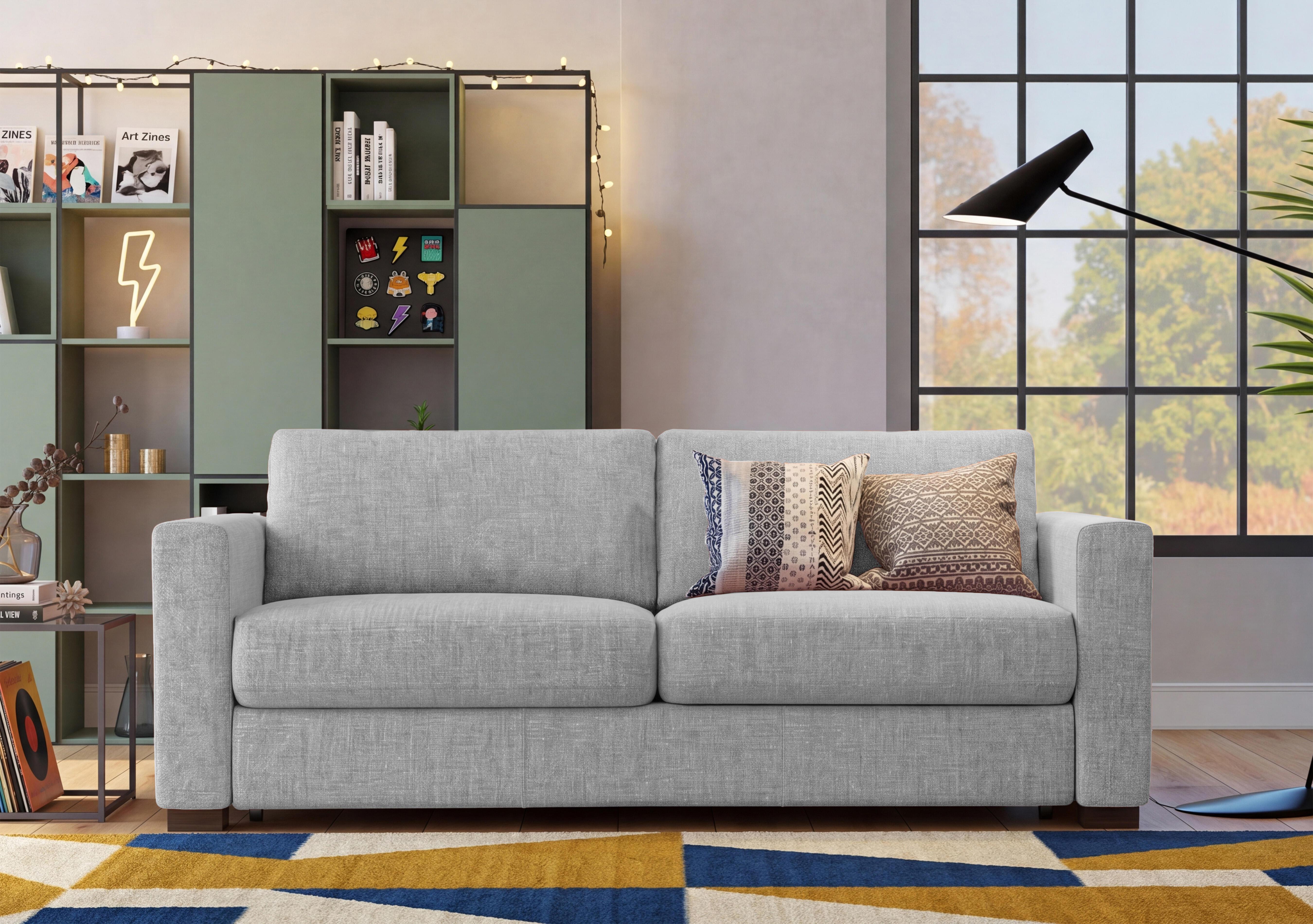 Alcova 3 Seater Fabric Sofa Bed with Box Arms in  on Furniture Village