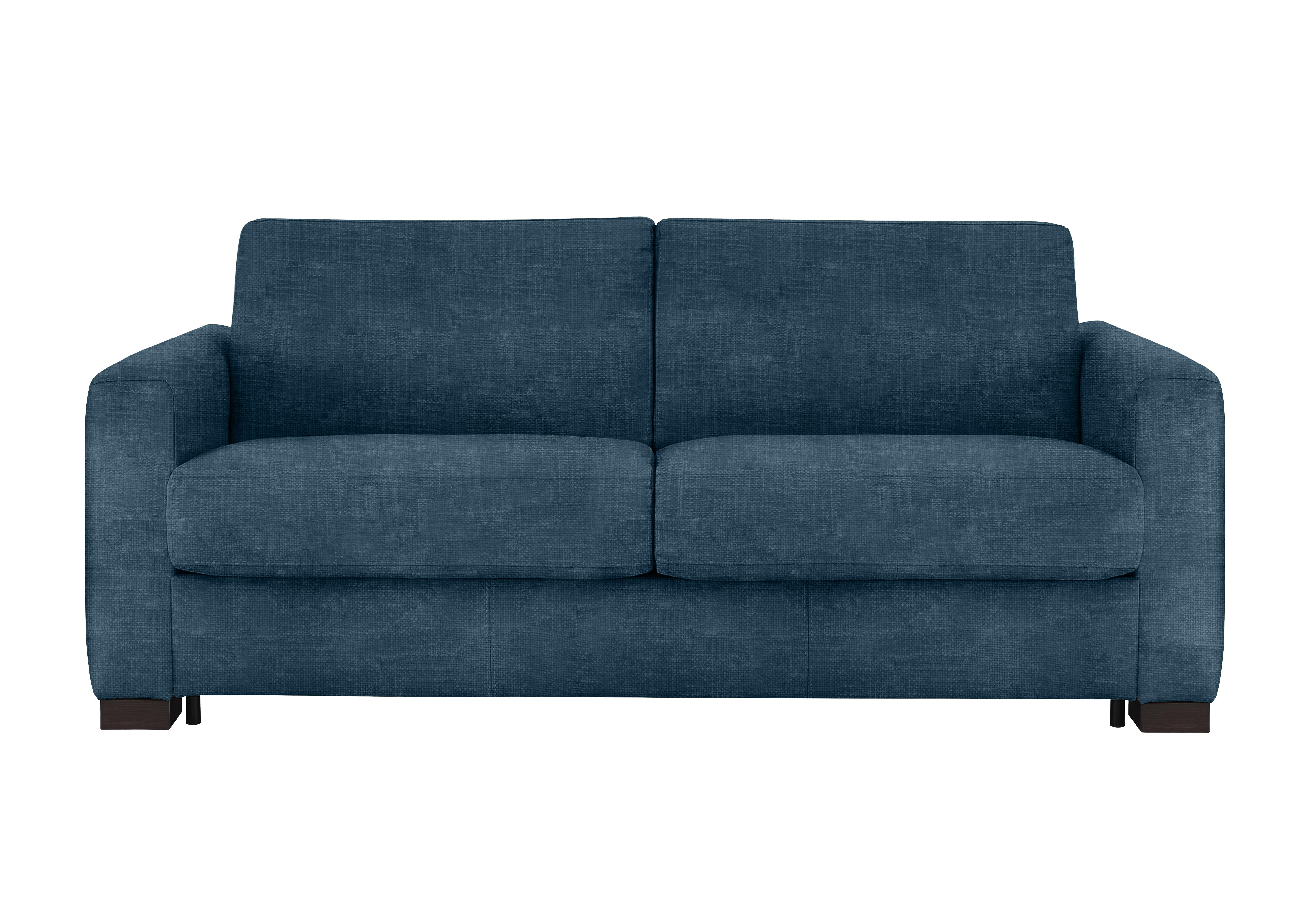 Alcova 3 Seater Fabric Sofa Bed with Box Arms in Baobab Blue 557 on Furniture Village