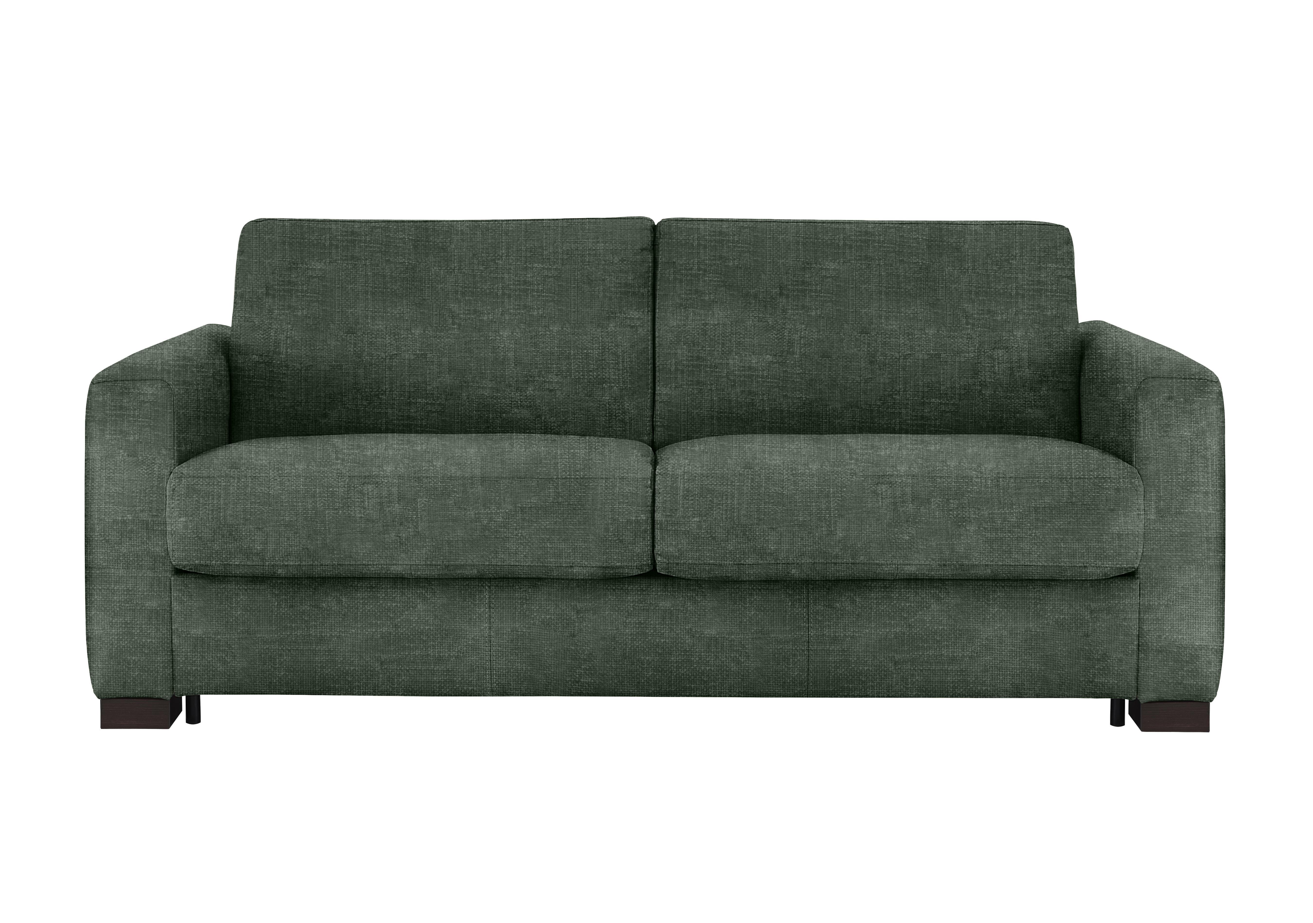 Alcova 3 Seater Fabric Sofa Bed with Box Arms in Baobab Verde 558 on Furniture Village