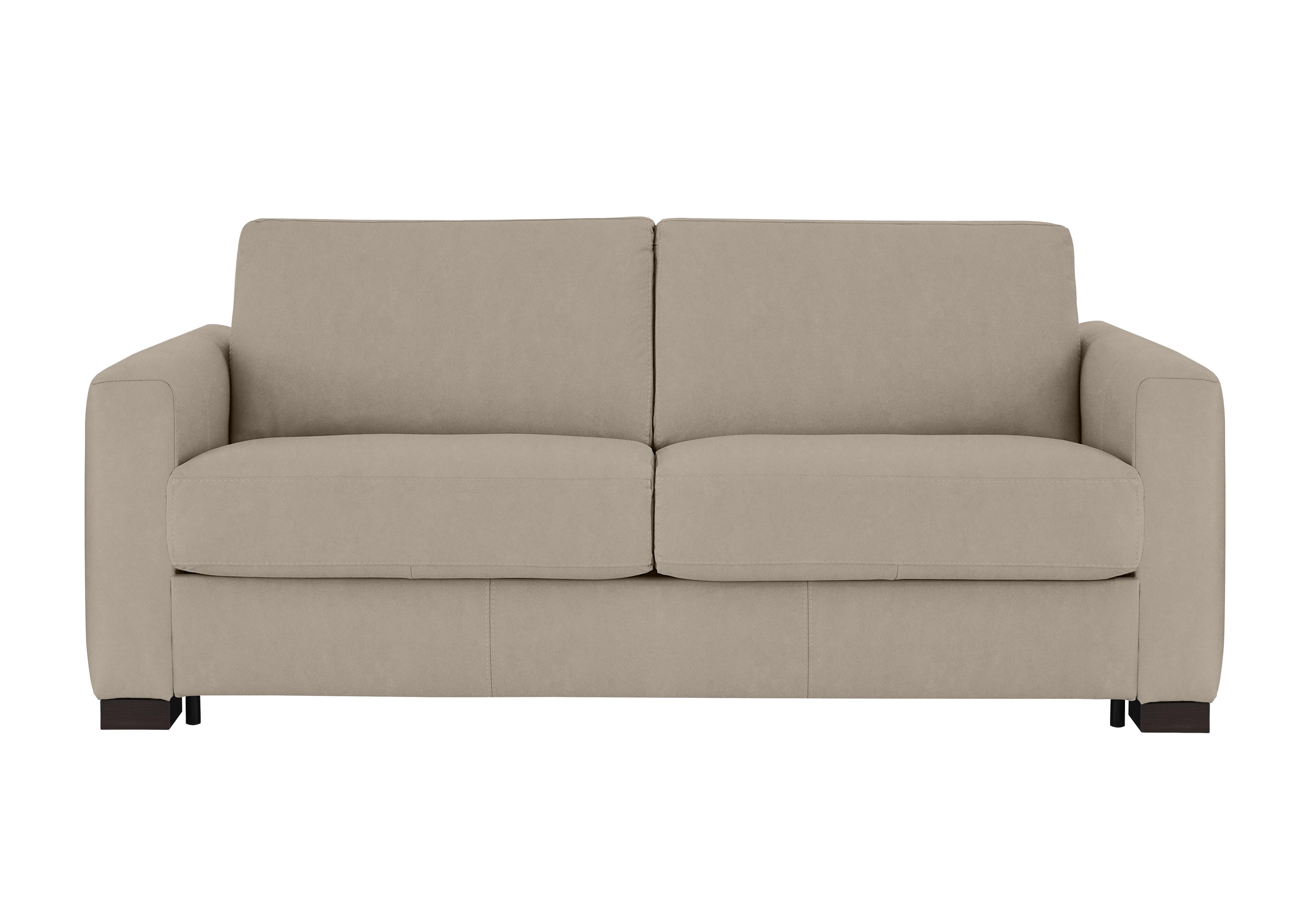 Alcova 3 Seater Fabric Sofa Bed with Box Arms in Flambe Visone on Furniture Village