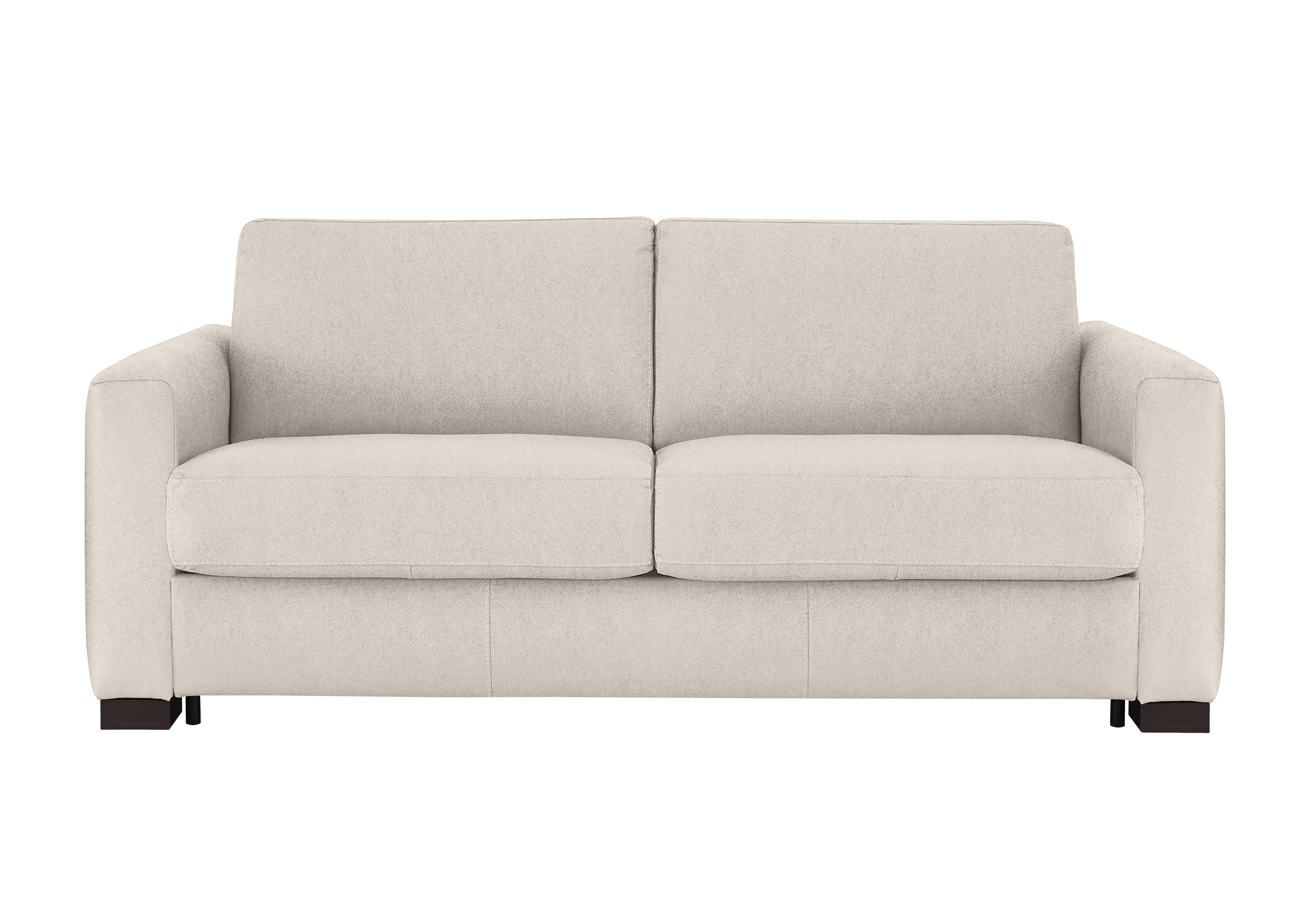 Alcova 3 Seater Fabric Sofa Bed with Box Arms in Fuente Beige on Furniture Village