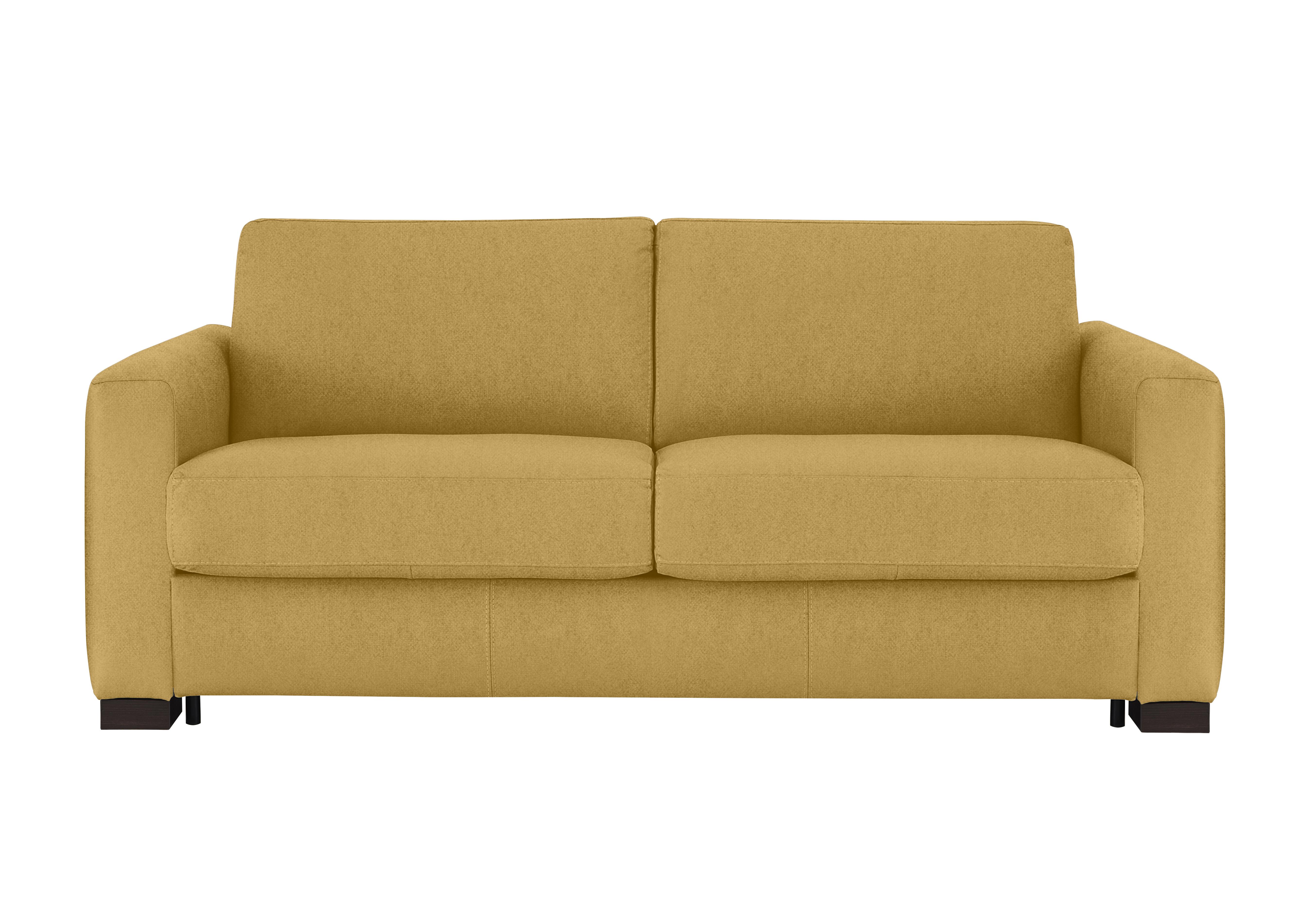 Alcova 3 Seater Fabric Sofa Bed with Box Arms in Fuente Mostaza on Furniture Village