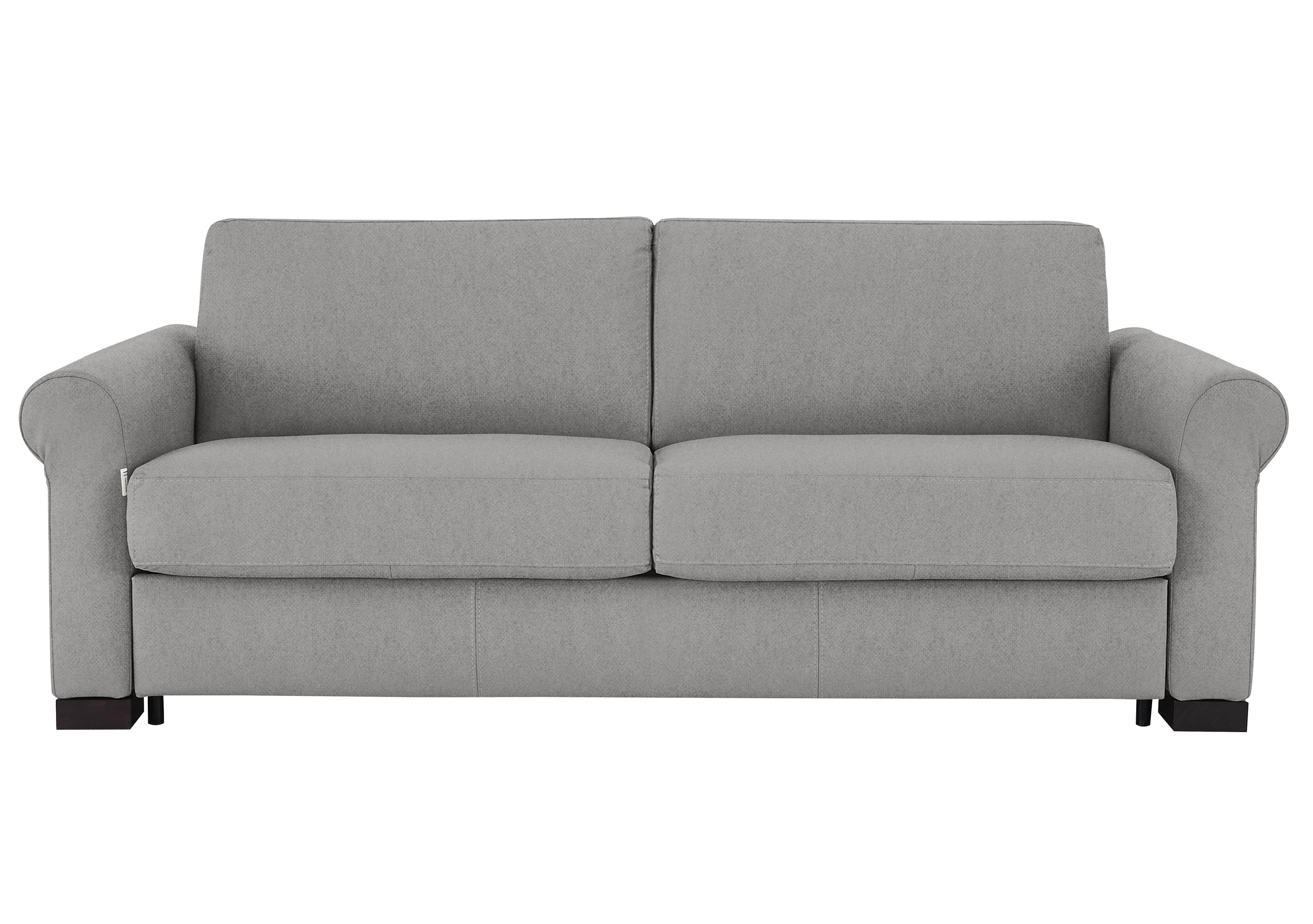 Alcova 3 Seater Fabric Sofa Bed with Scroll Arms in Fuente Ash on Furniture Village