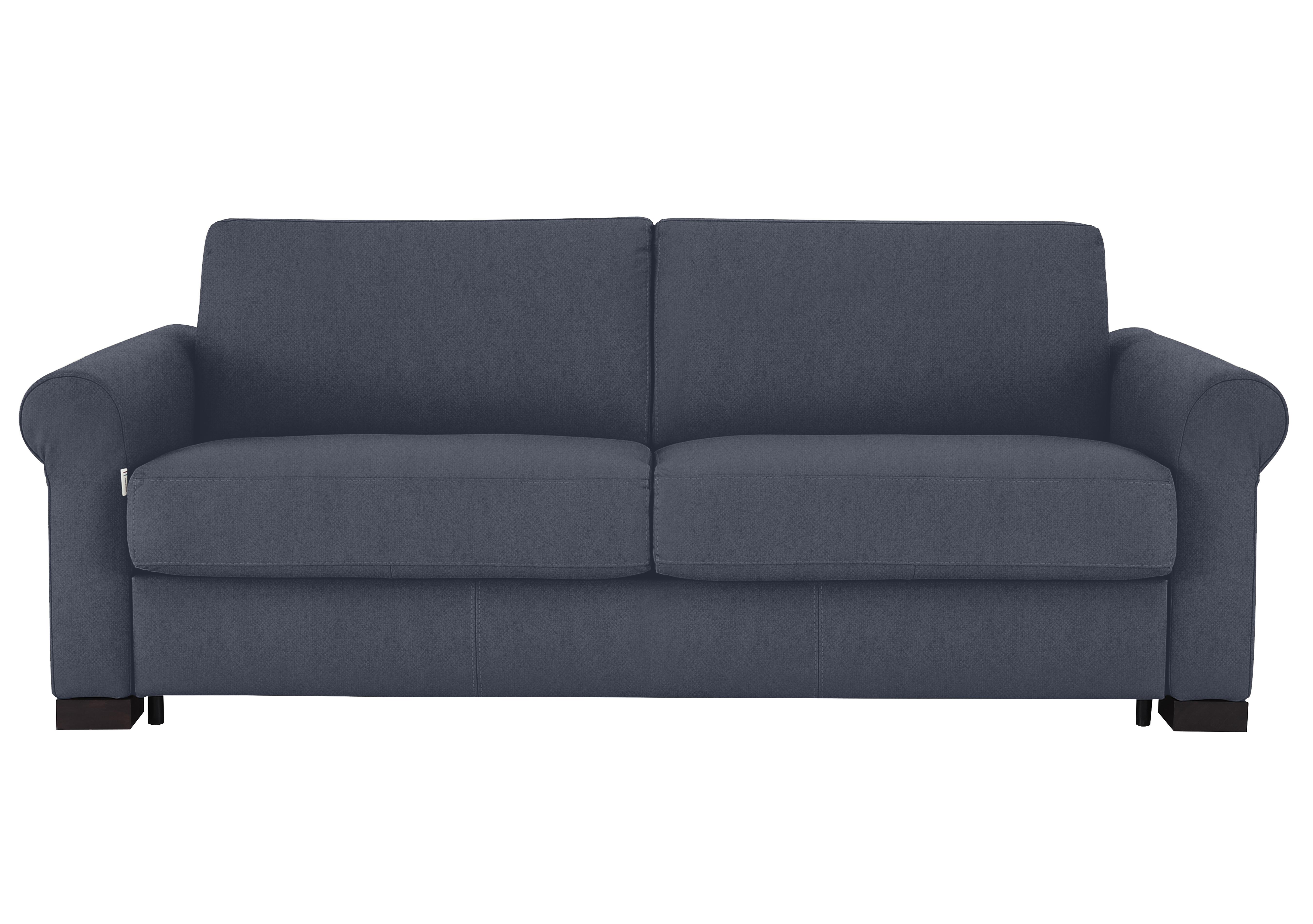 Alcova 3 Seater Fabric Sofa Bed with Scroll Arms in Fuente Ocean on Furniture Village