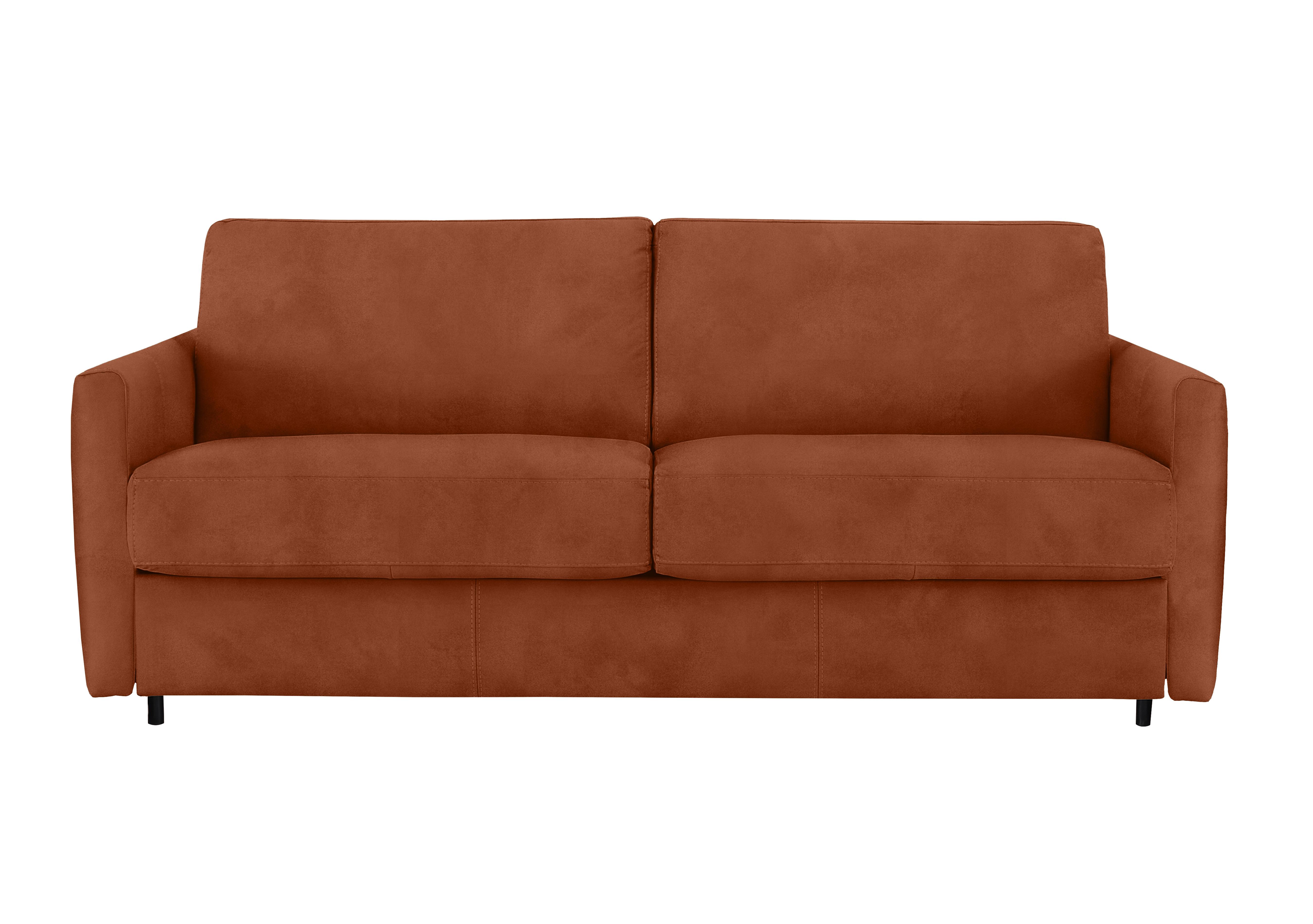 Alcova 3 Seater Fabric Sofa Bed with Slim Arms in Selma Mattone on Furniture Village