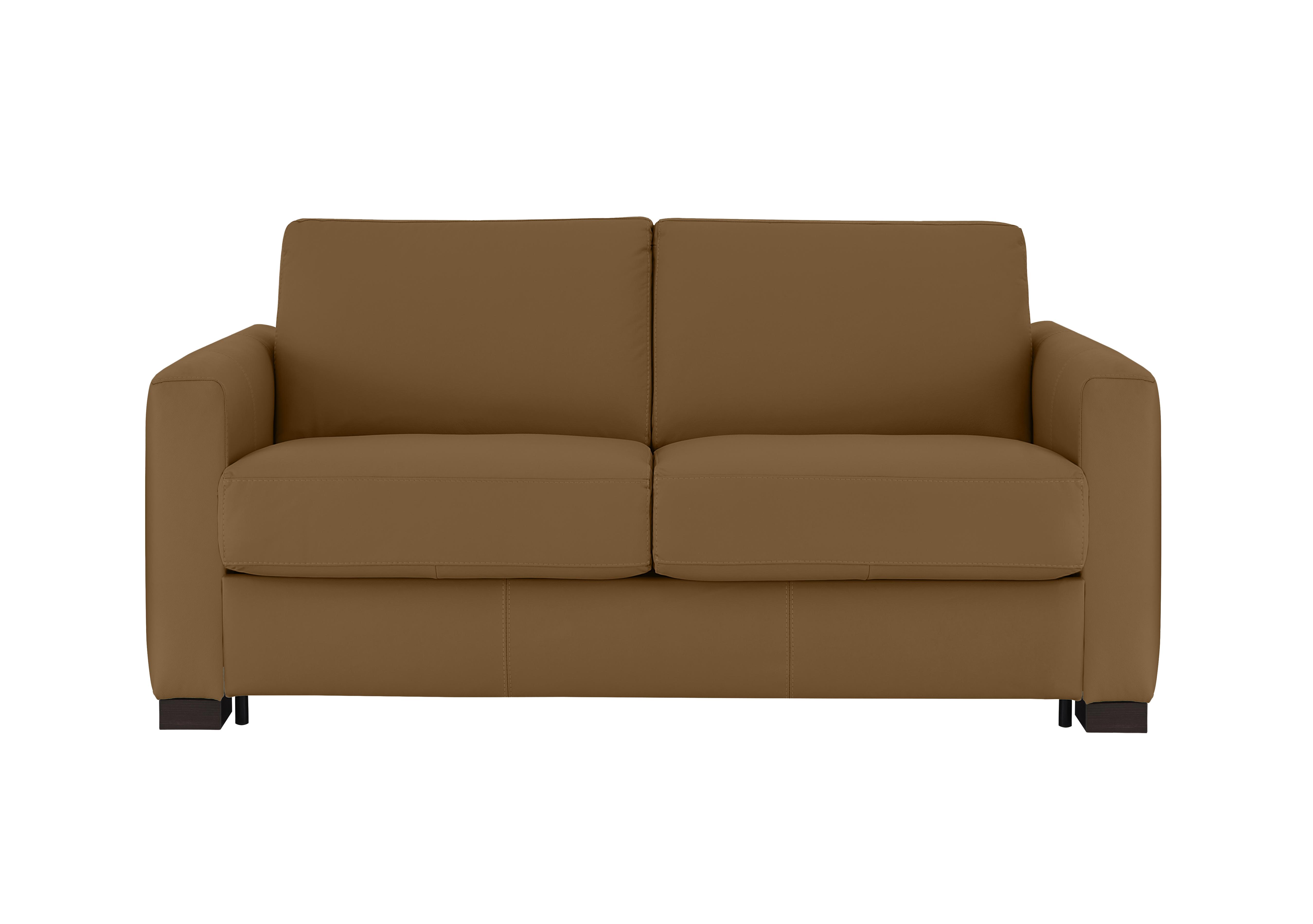 Alcova 2 Seater Leather Sofa Bed with Box Arms in Botero Cuoio 2151 on Furniture Village