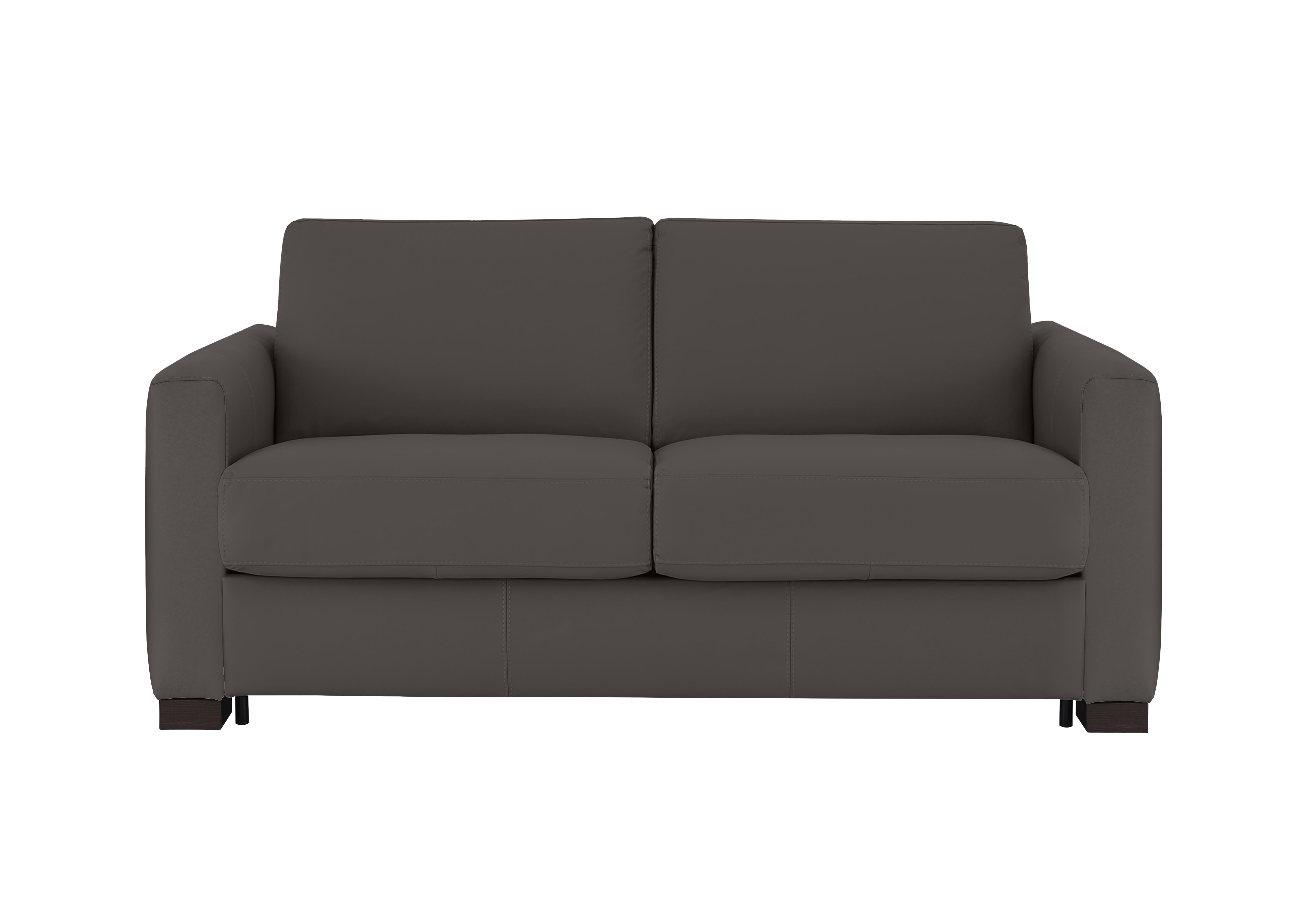 Alcova 2 Seater Leather Sofa Bed with Box Arms in Torello Grigio Scuro 327 on Furniture Village