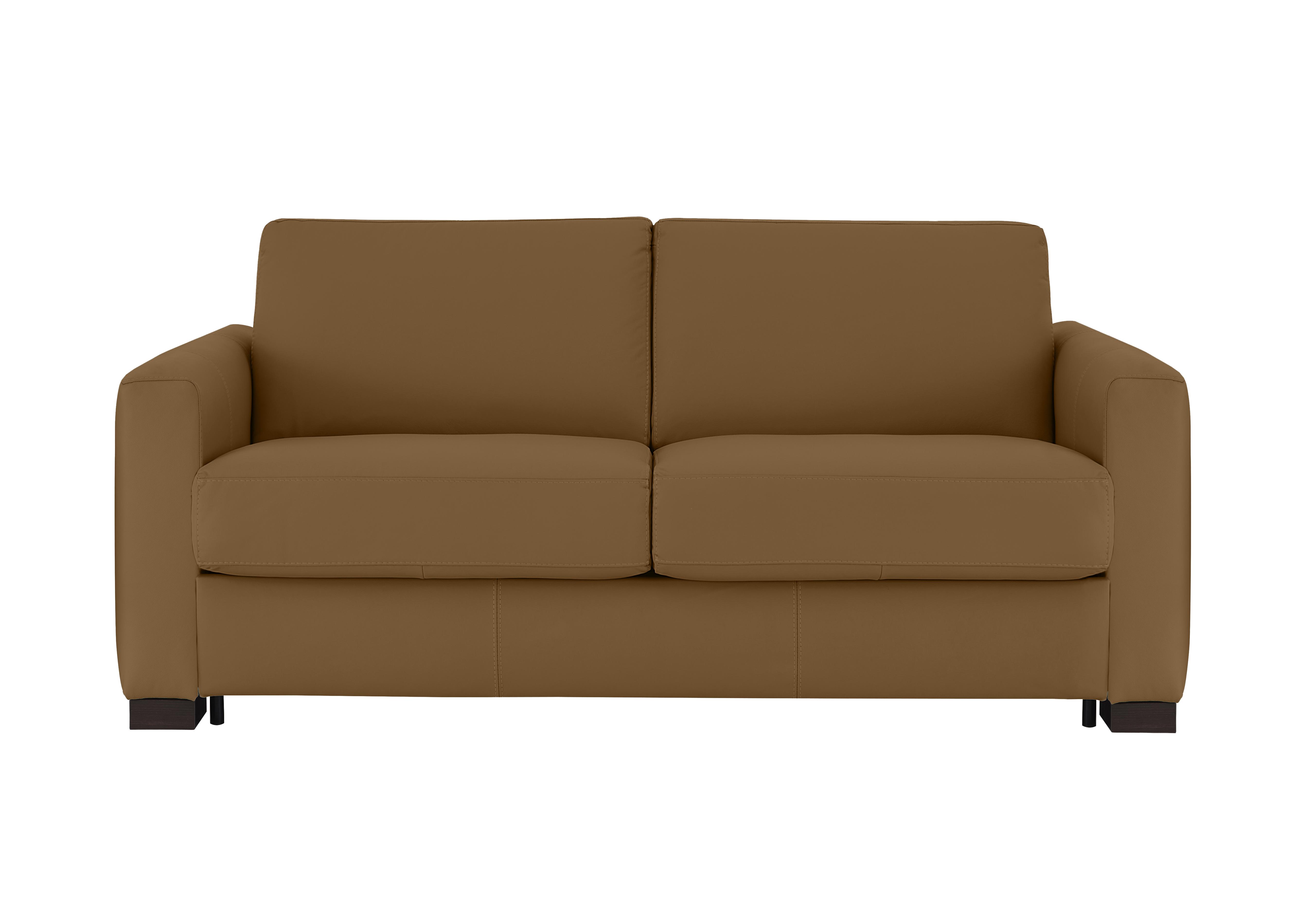 Alcova 2.5 Seater Leather Sofa Bed with Box Arms in Botero Cuoio 2151 on Furniture Village