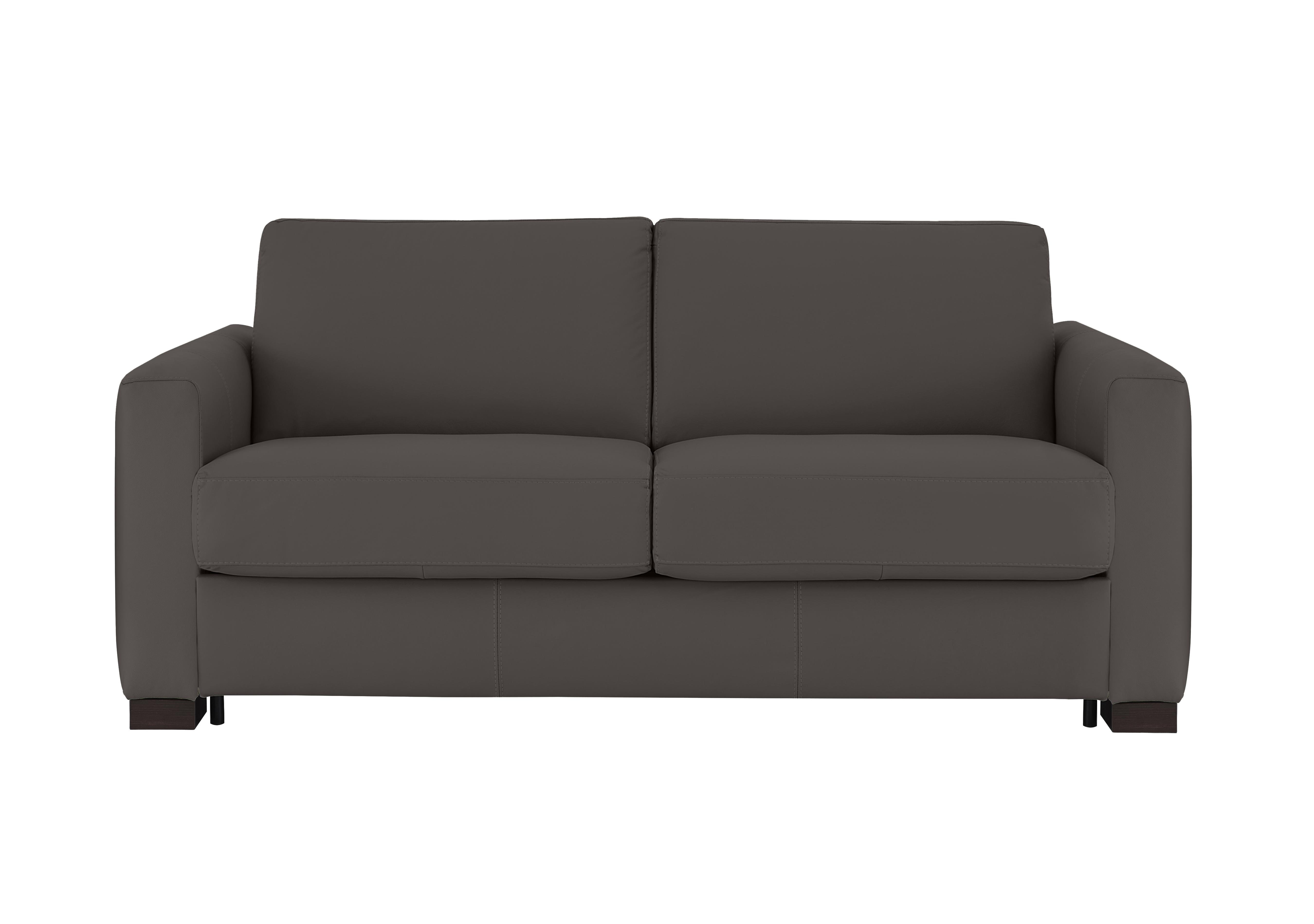 Alcova 2.5 Seater Leather Sofa Bed with Box Arms in Torello Grigio Scuro 327 on Furniture Village