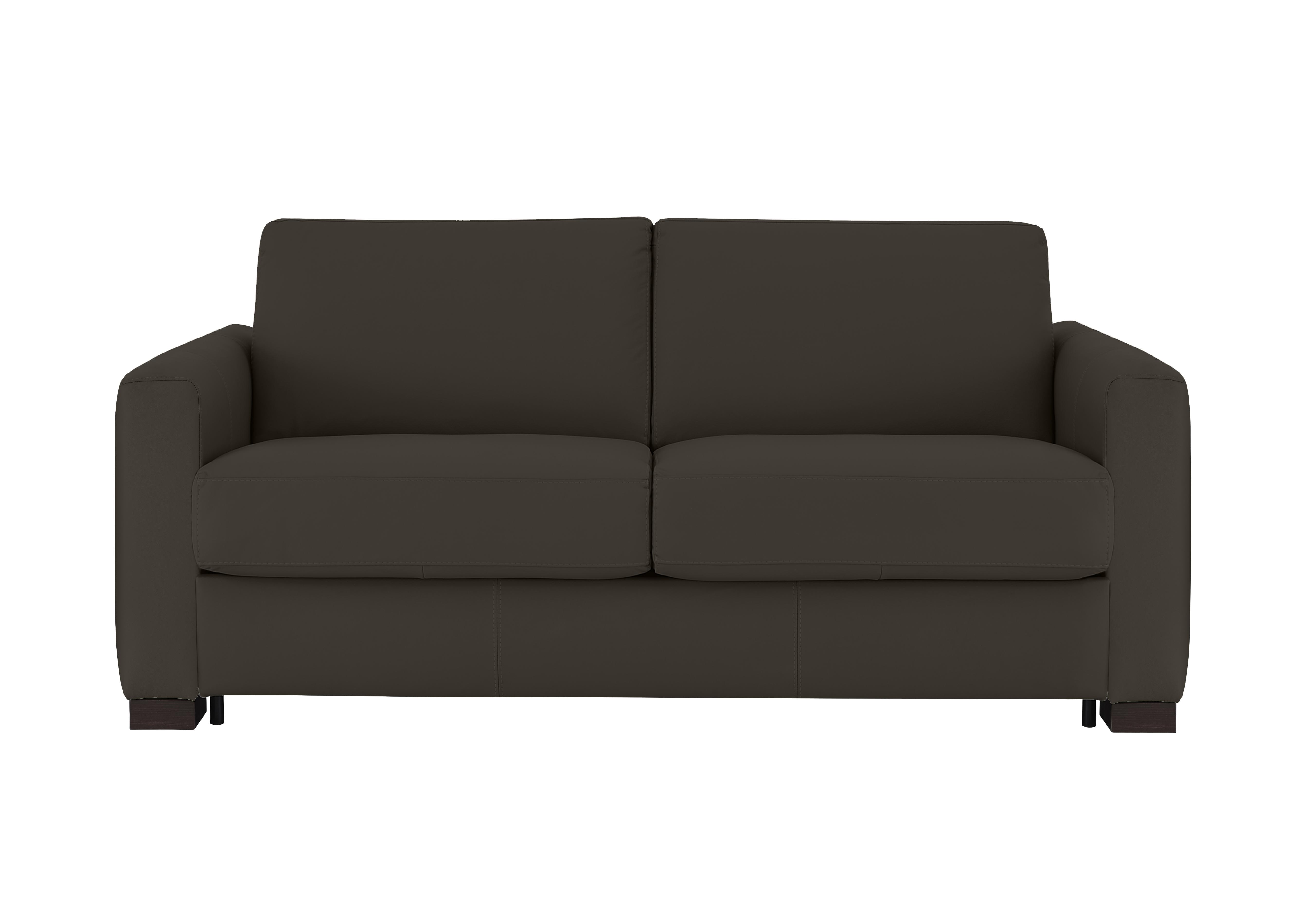 Alcova 2.5 Seater Leather Sofa Bed with Box Arms in Torello Taupe 312 on Furniture Village