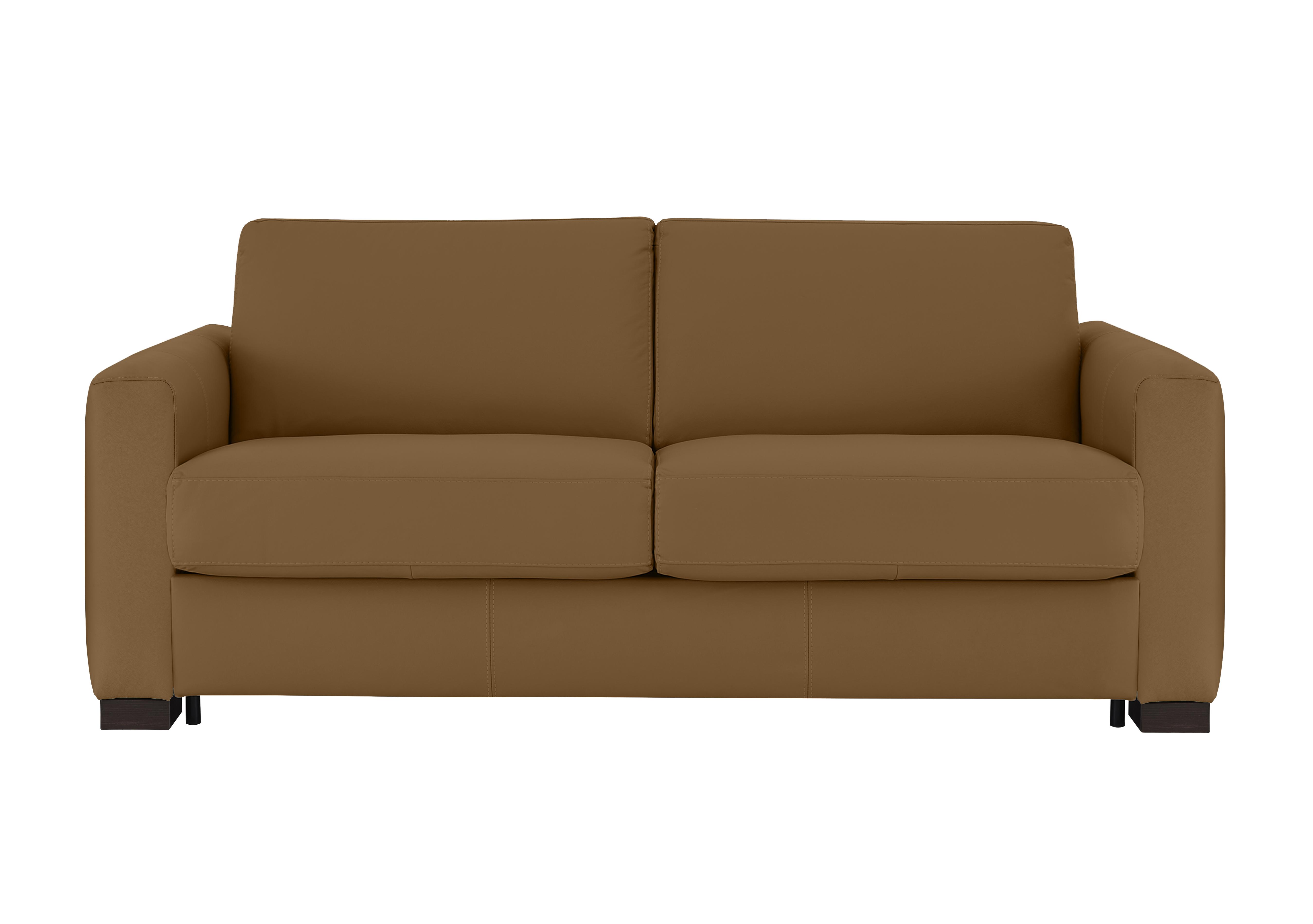Alcova 3 Seater Leather Sofa Bed with Box Arms in Botero Cuoio 2151 on Furniture Village