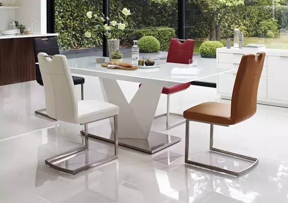 Furniture village white dining table discount