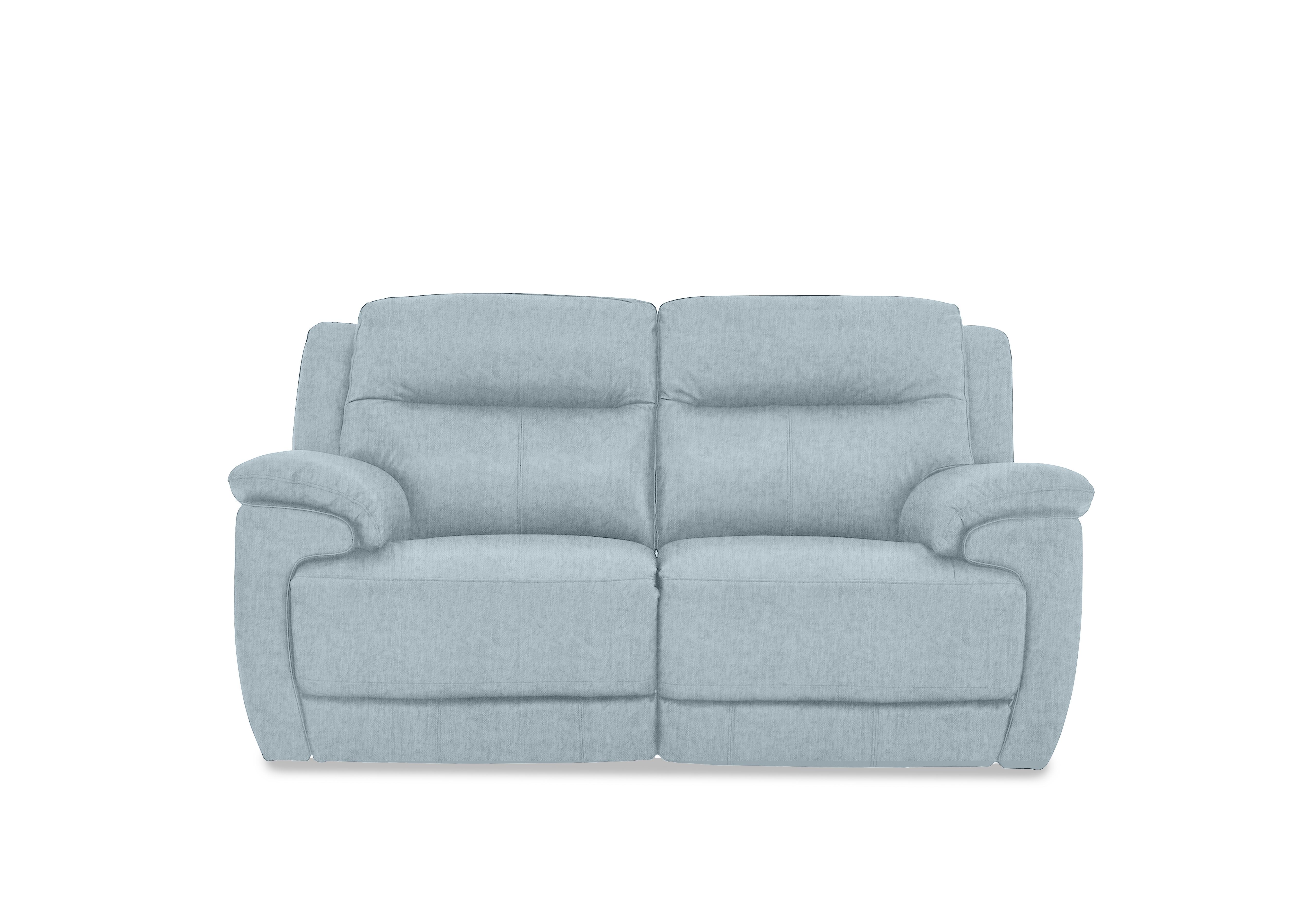 Touch 2 Seater Heavy Duty Fabric Power Recliner Sofa in Fab-Meo-R17 Baby Blue on Furniture Village
