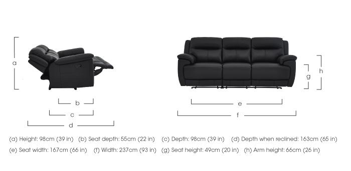 Touch 3 Seater Leather Sofa in  on Furniture Village