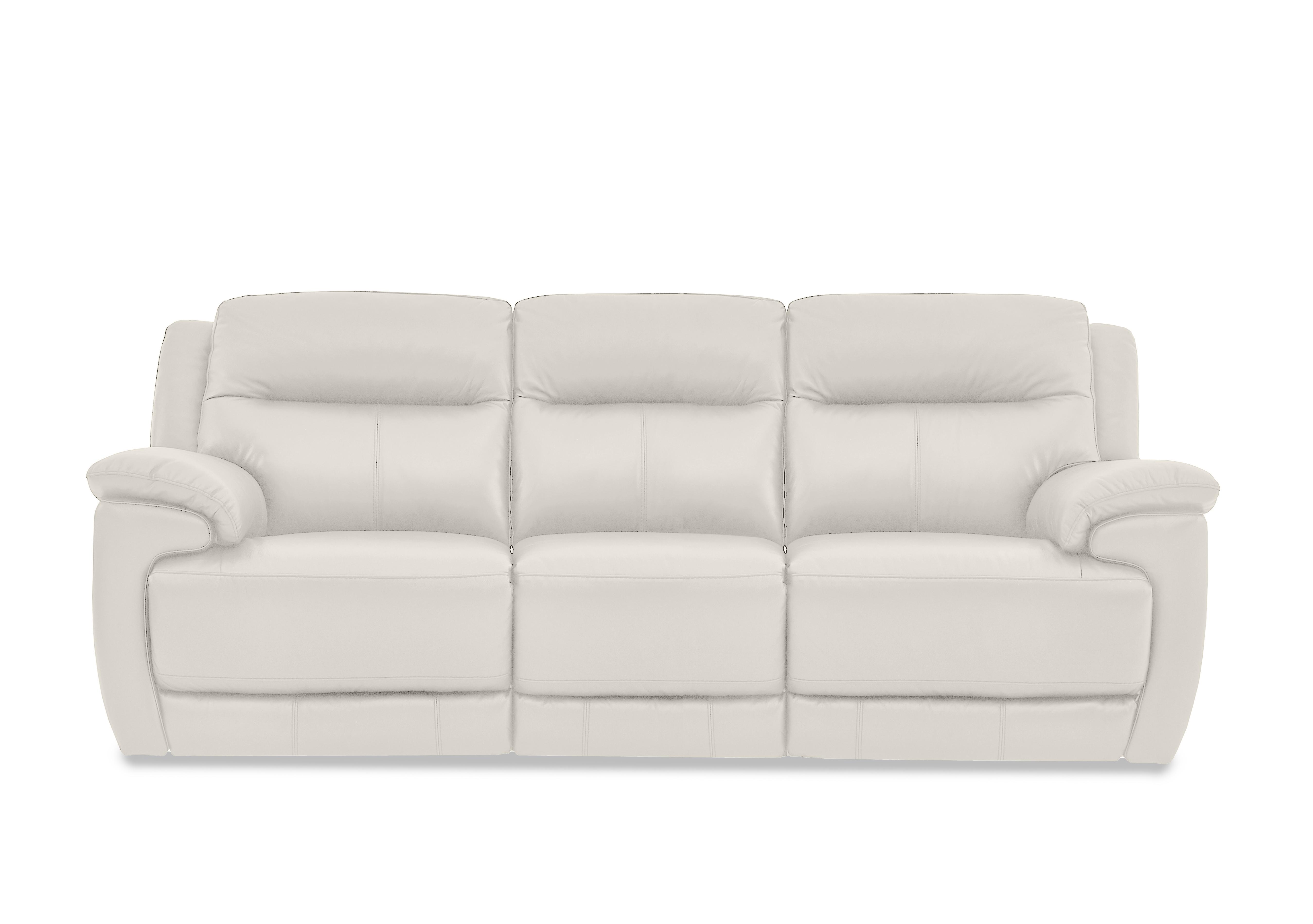 Touch 3 Seater Leather Sofa in Bv-156e Frost on Furniture Village