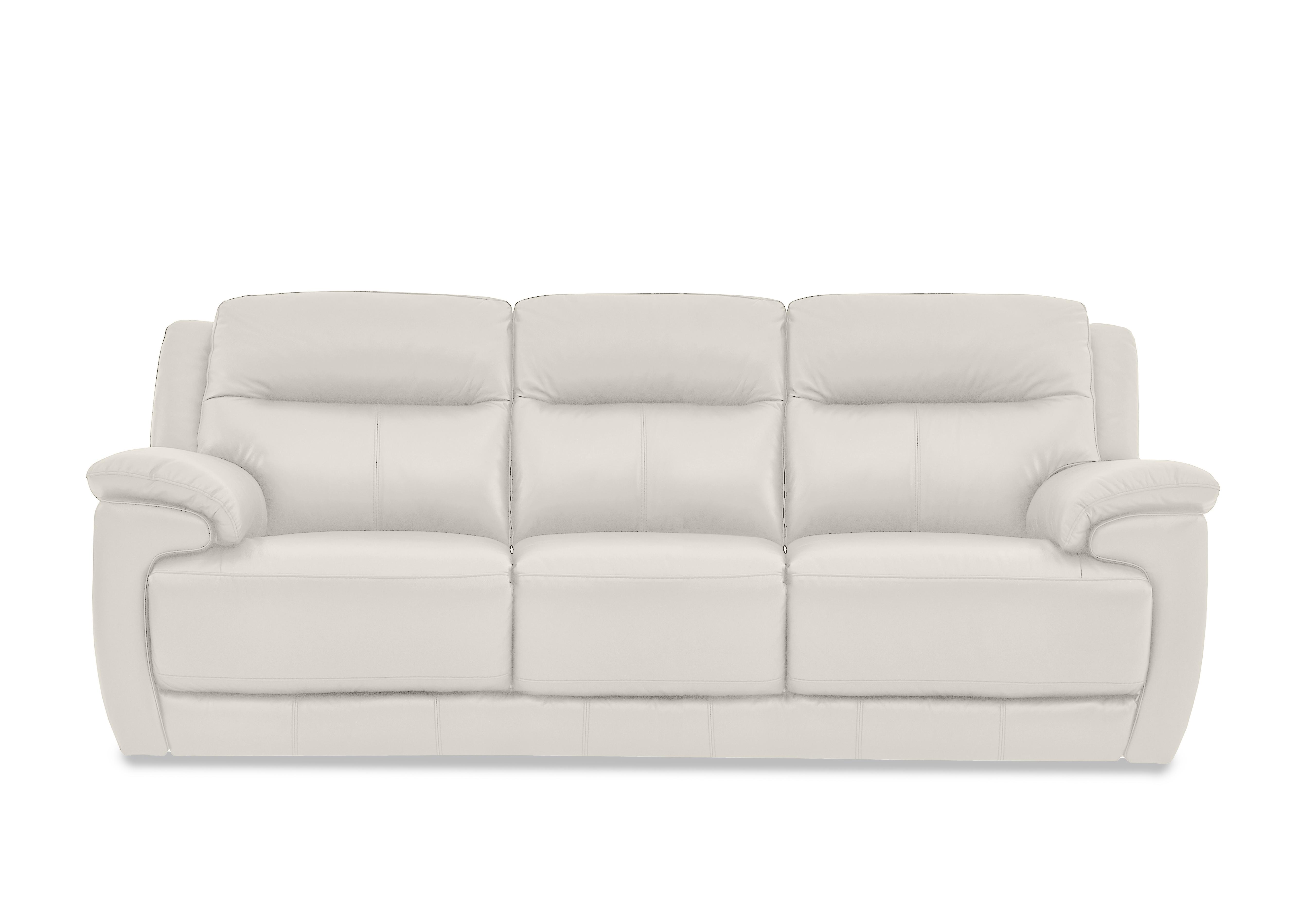 Touch 3 Seater Leather Sofa in Bv-156e Frost on Furniture Village