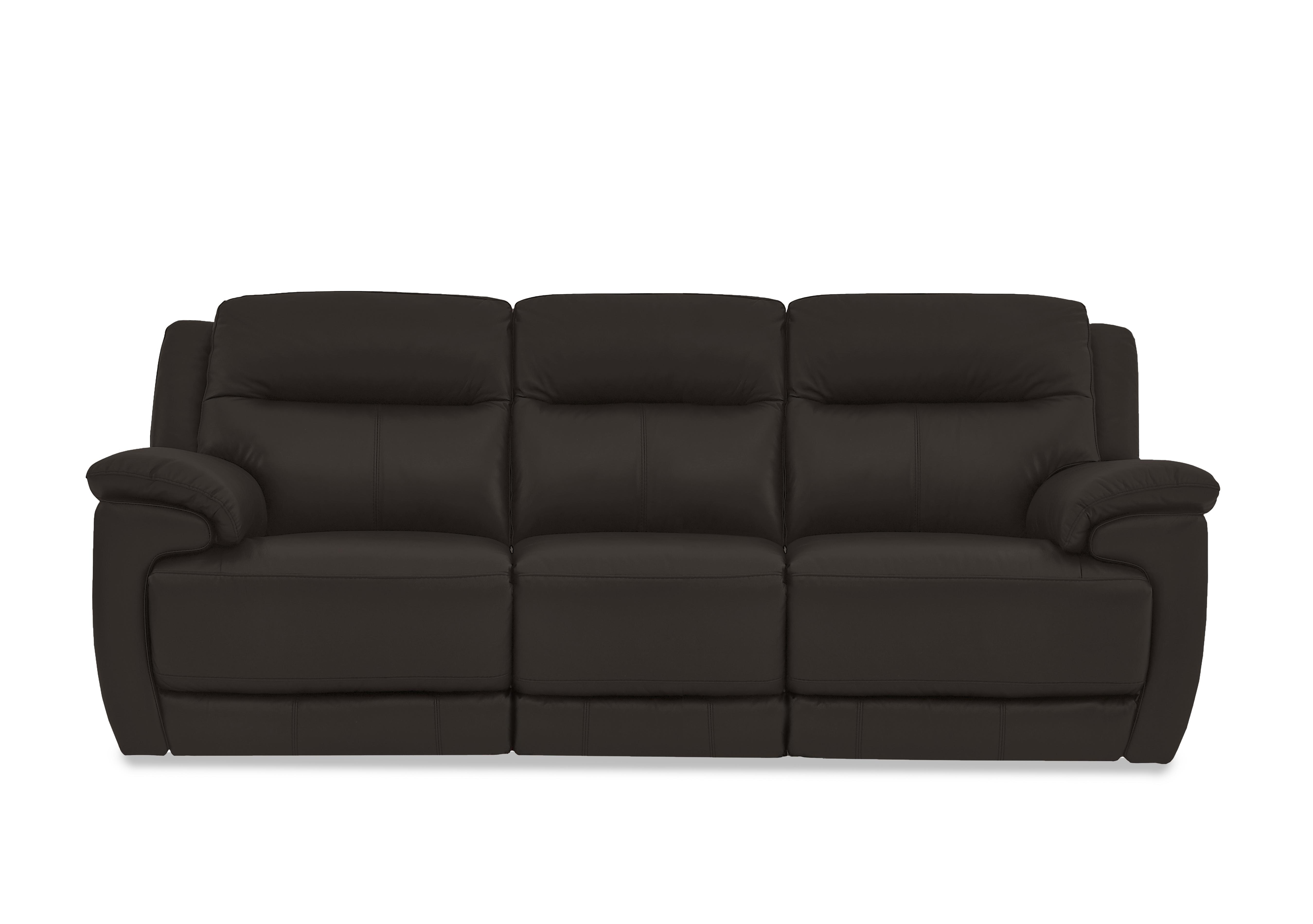 Touch 3 Seater Leather Sofa in Bv-1748 Dark Chocolate on Furniture Village