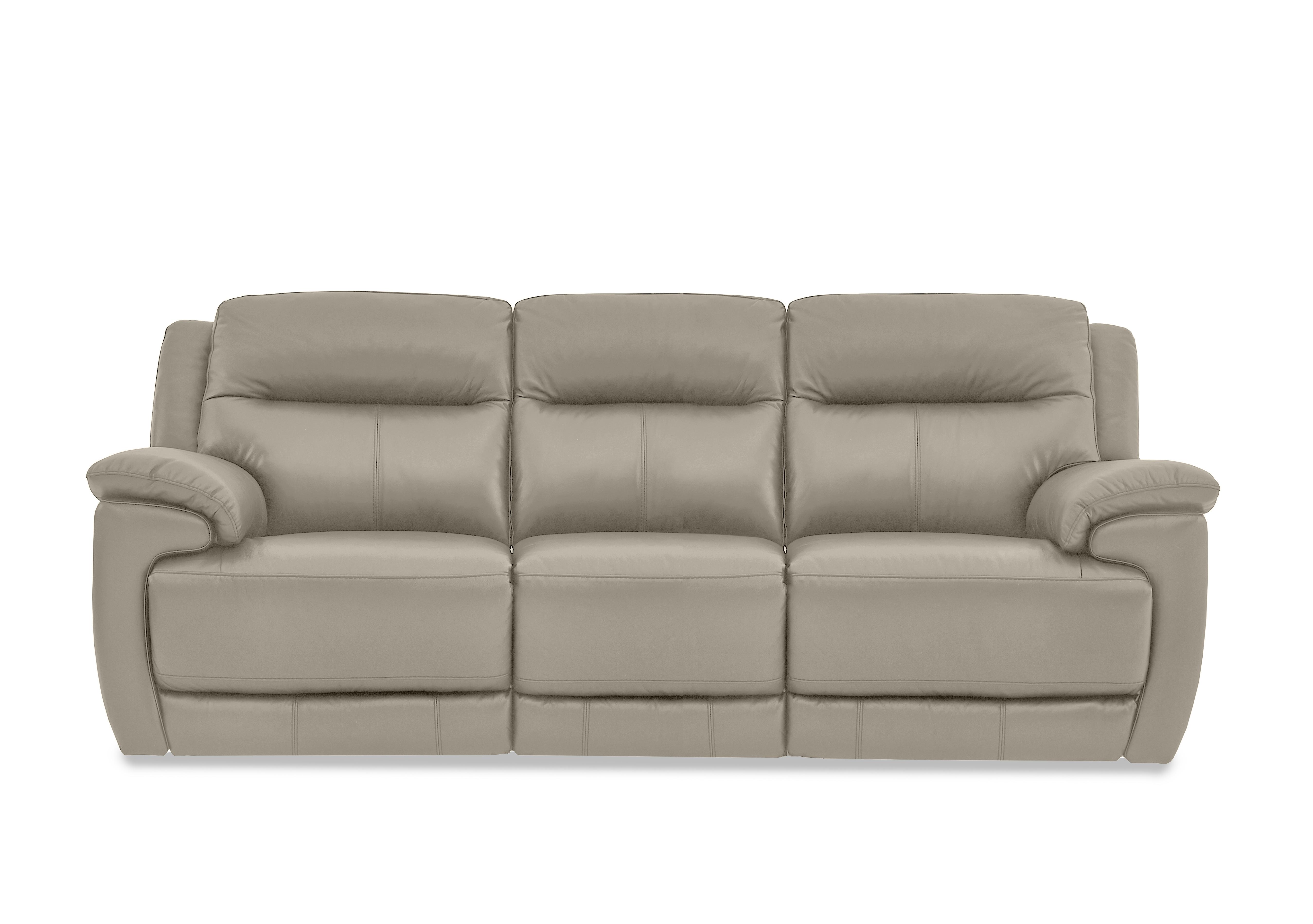Touch 3 Seater Leather Sofa in Bv-722a Taupe on Furniture Village