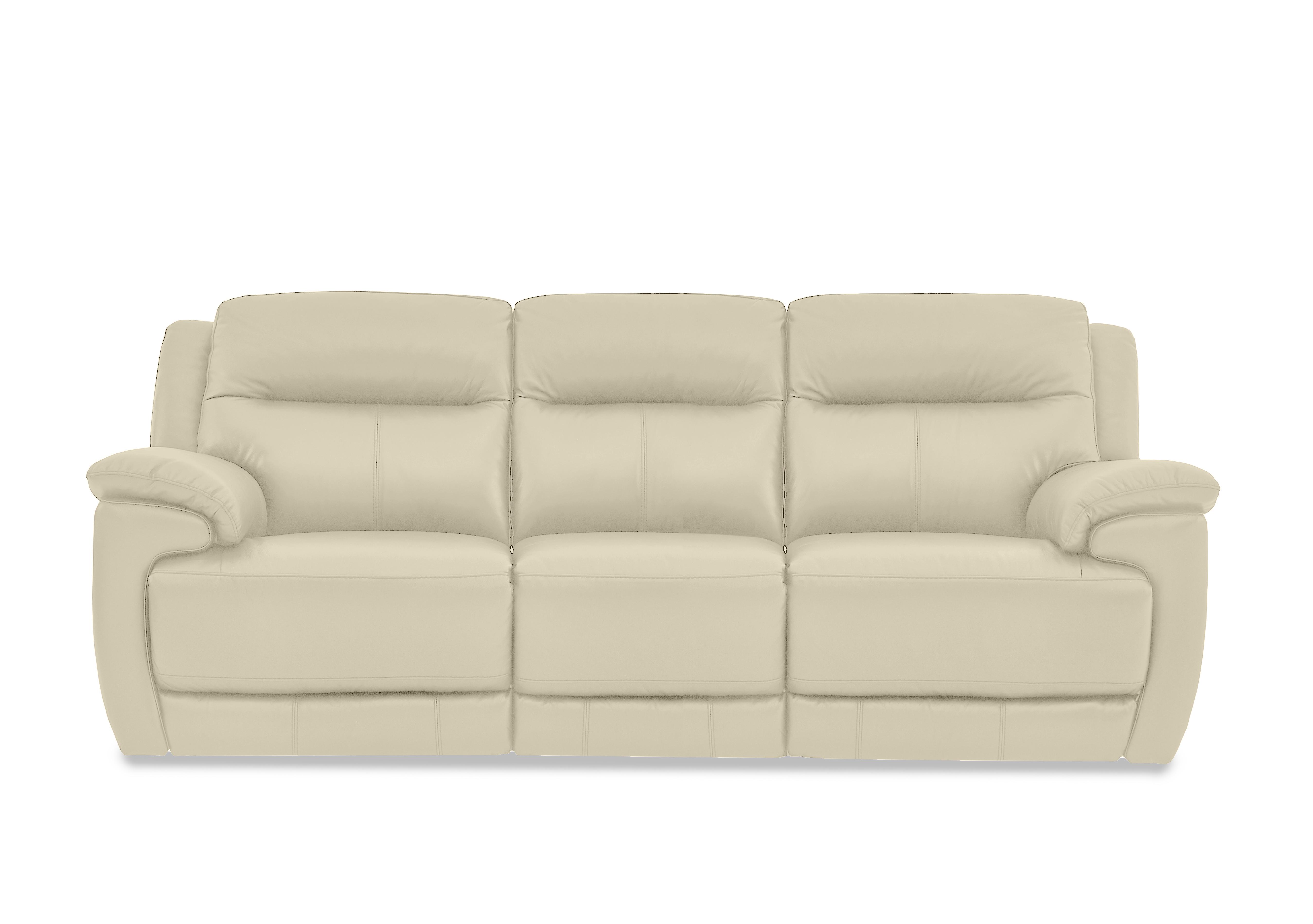 Touch 3 Seater Leather Sofa in Bv-862c Bisque on Furniture Village