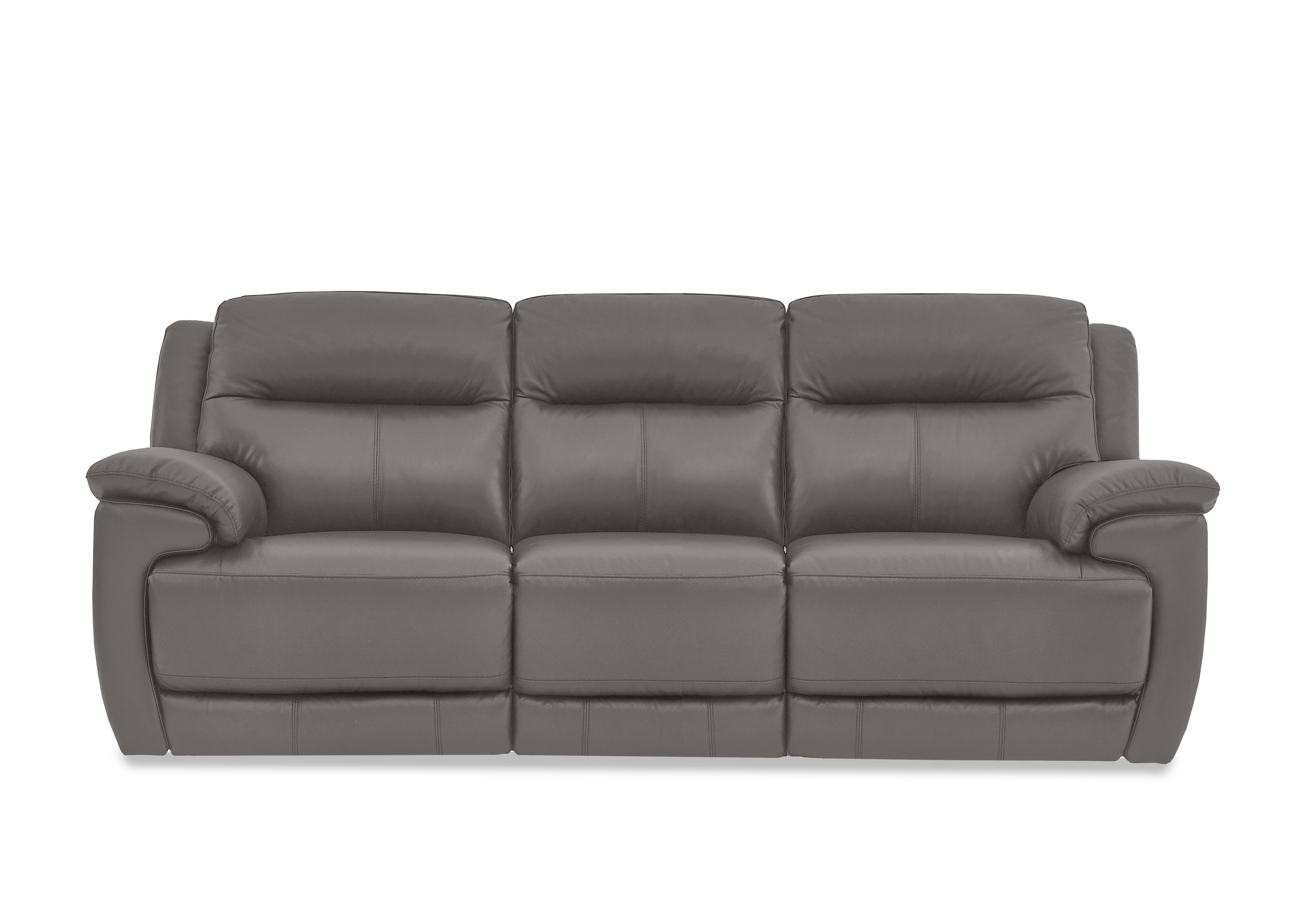 Touch 3 Seater Leather Sofa in Nc-042e Elephant on Furniture Village