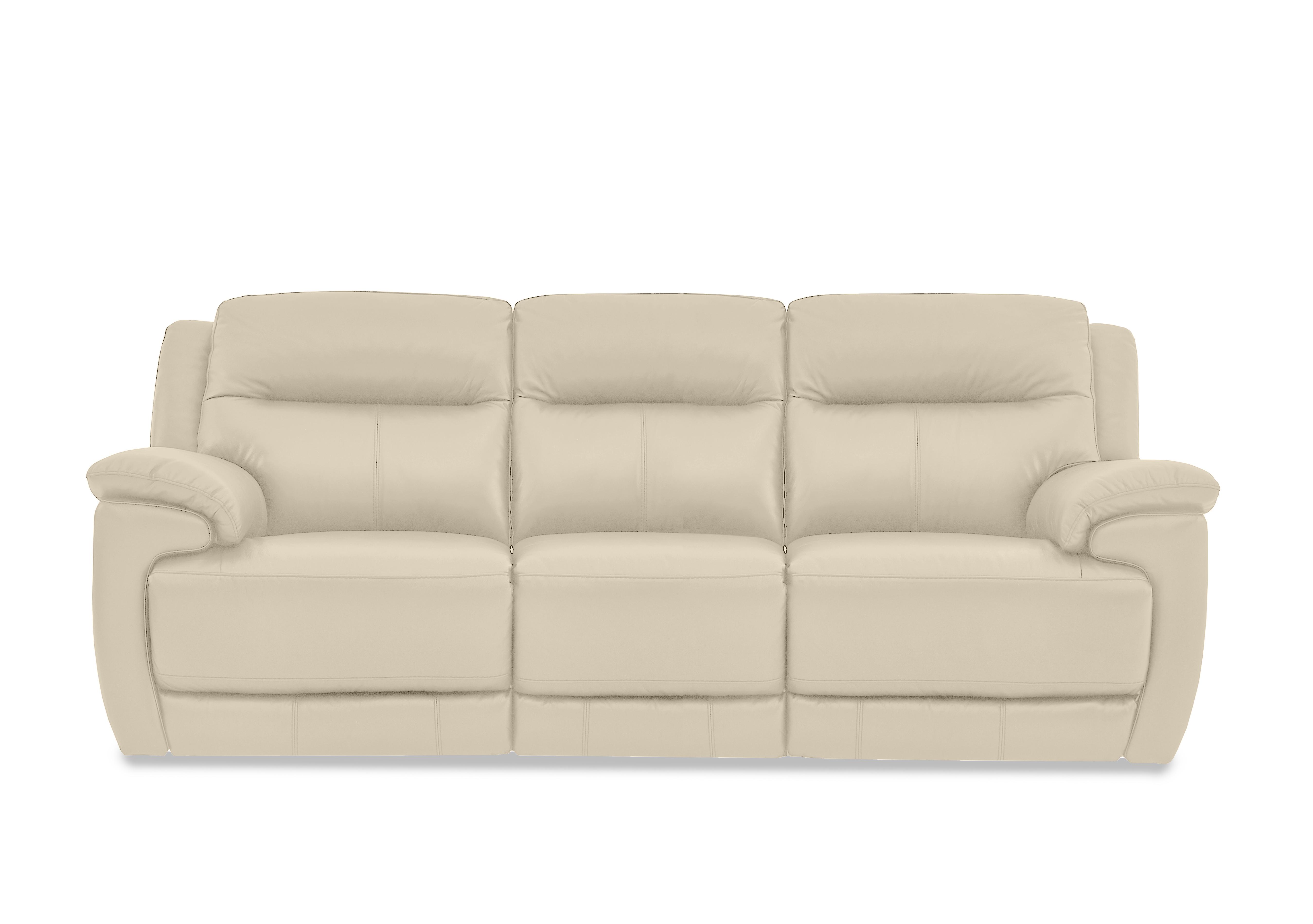Touch 3 Seater Leather Sofa in Nc-862c Bisque on Furniture Village