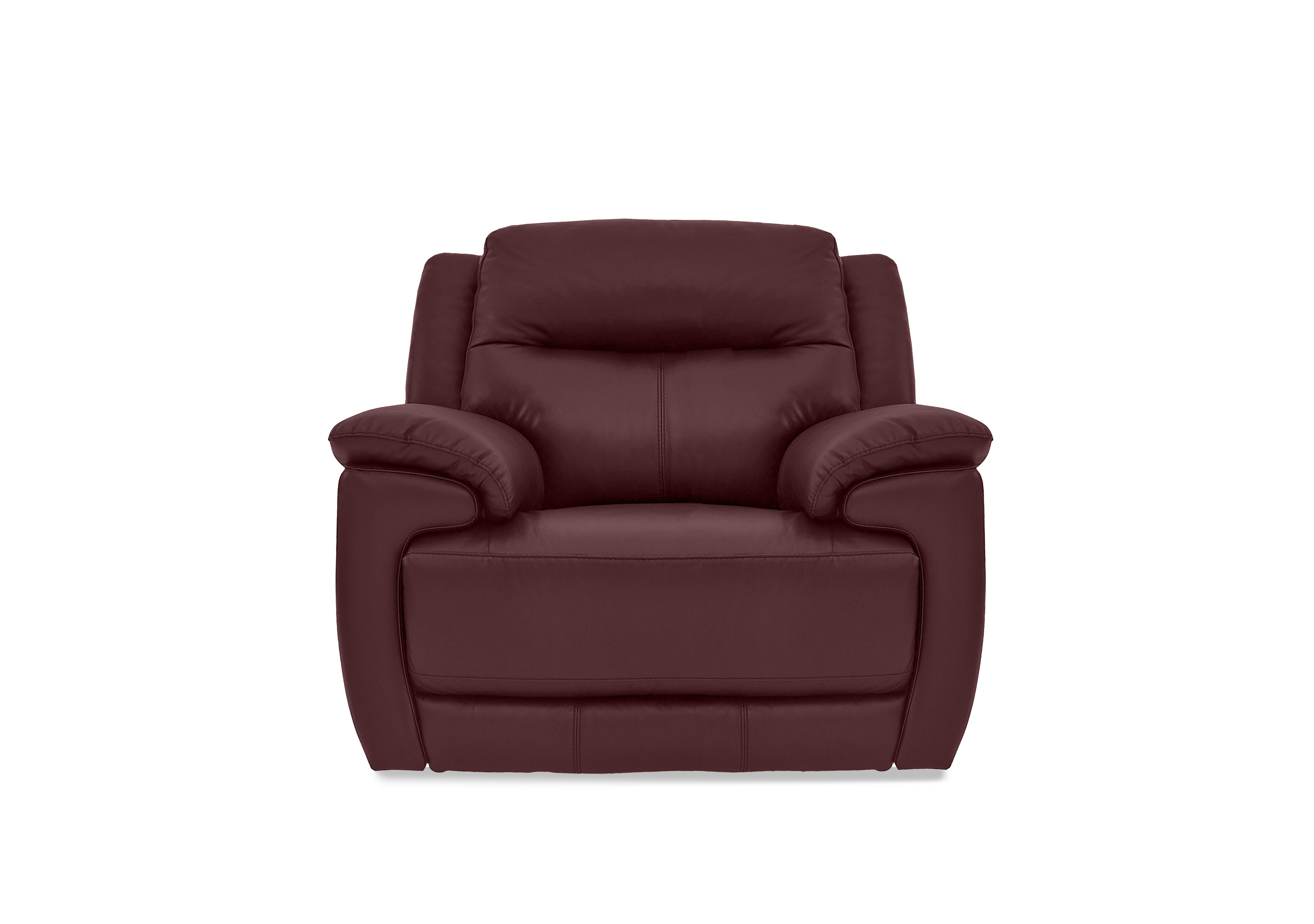 Touch Leather Armchair in Bv-035c Deep Red on Furniture Village