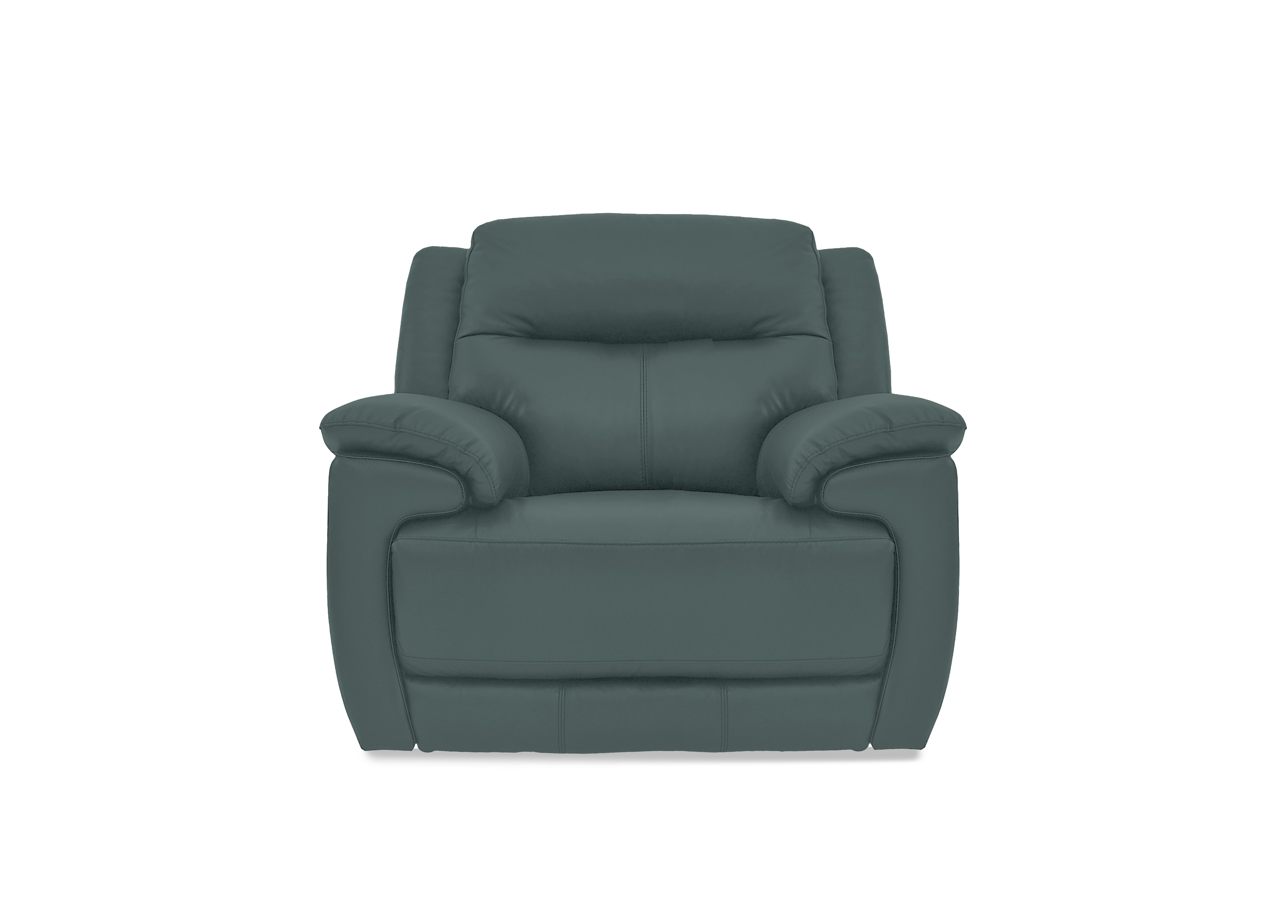 Touch Leather Armchair in Bv-301e Lake Green on Furniture Village