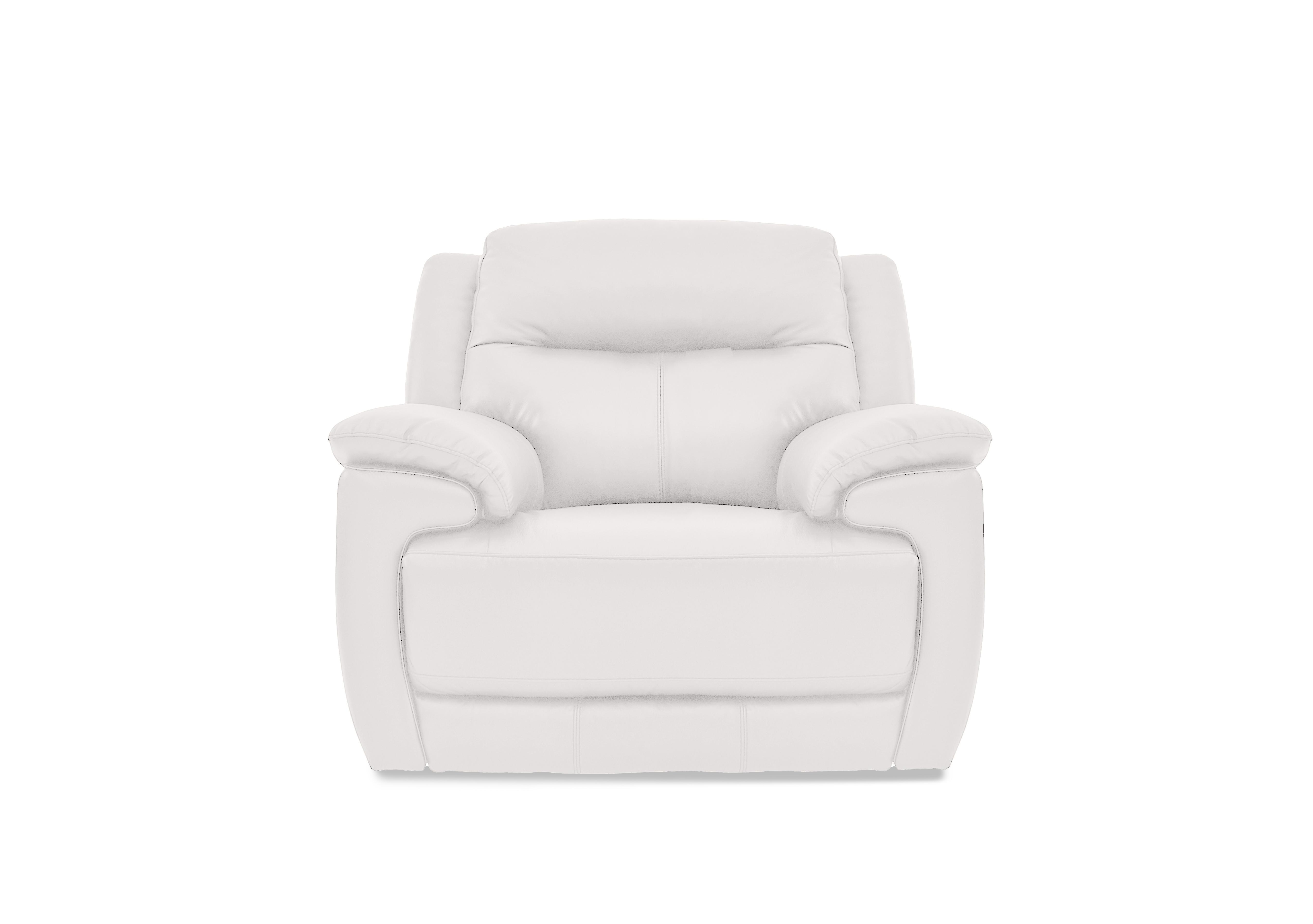 Touch Leather Armchair in Bv-744d Star White on Furniture Village