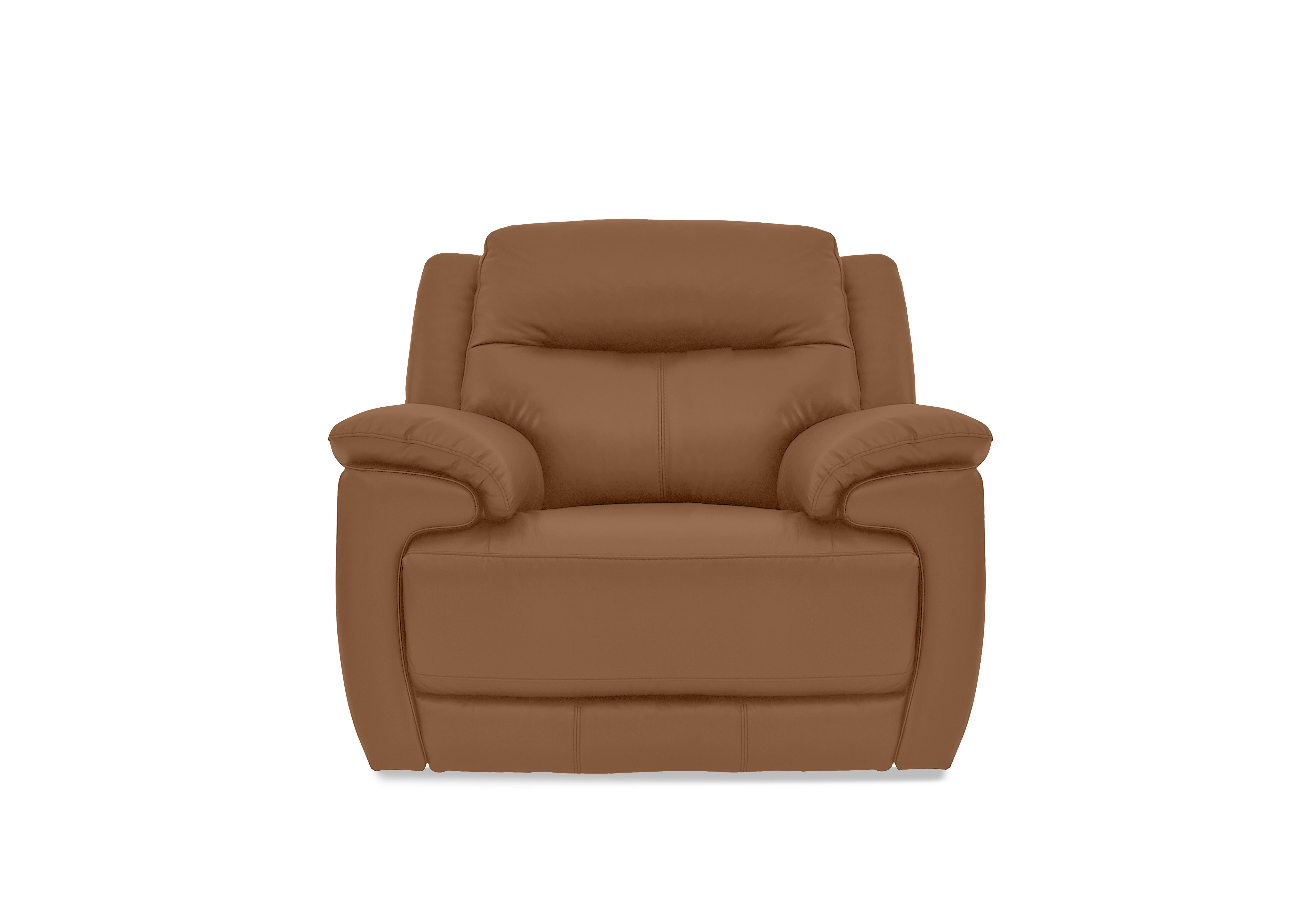 Touch Leather Armchair in Nc-334e Pecan Brown on Furniture Village