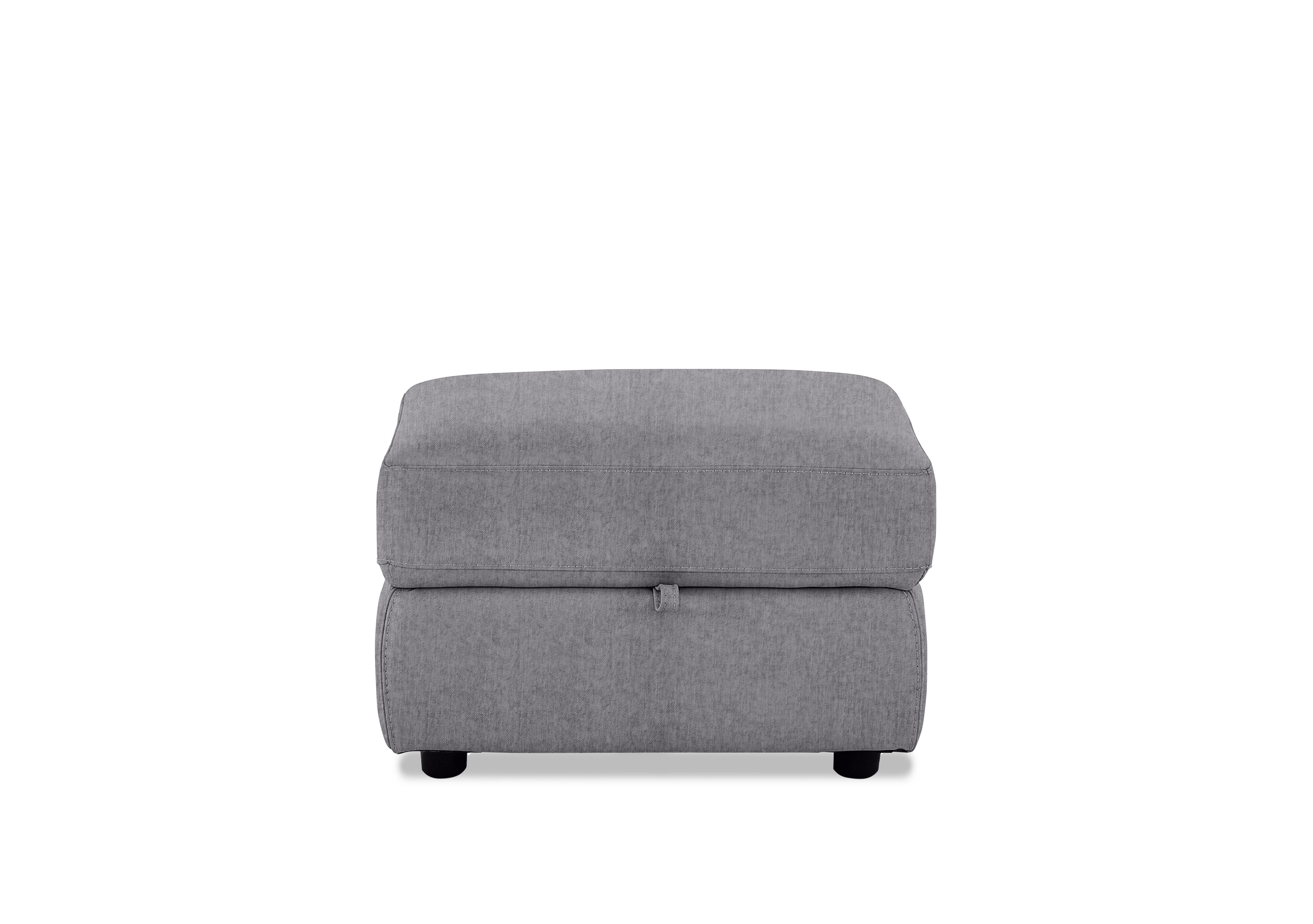Touch Fabric Storage Footstool in Fab-Meo-R27 Pewter on Furniture Village