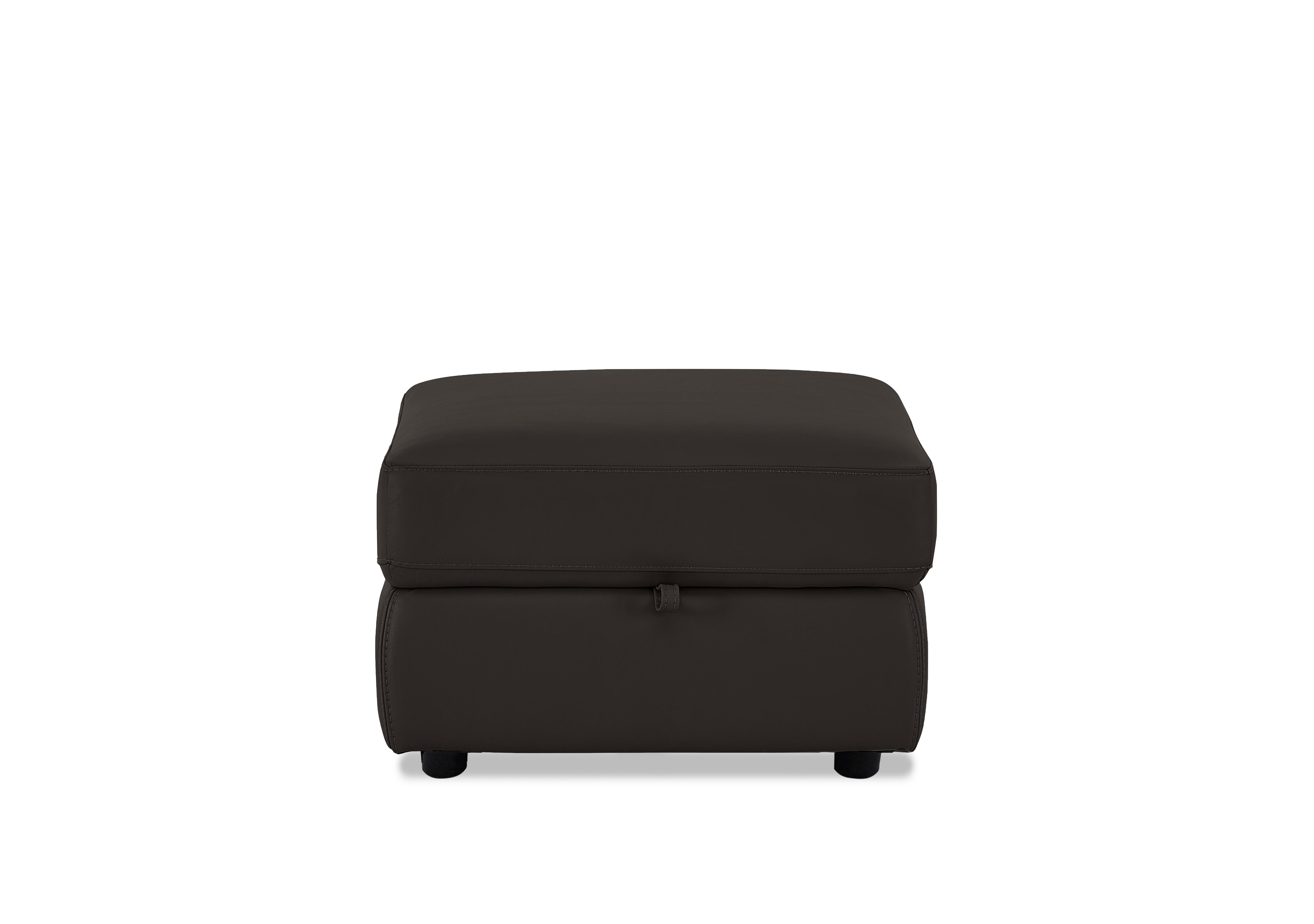 Touch Leather Storage Footstool in Bv-1748 Dark Chocolate on Furniture Village