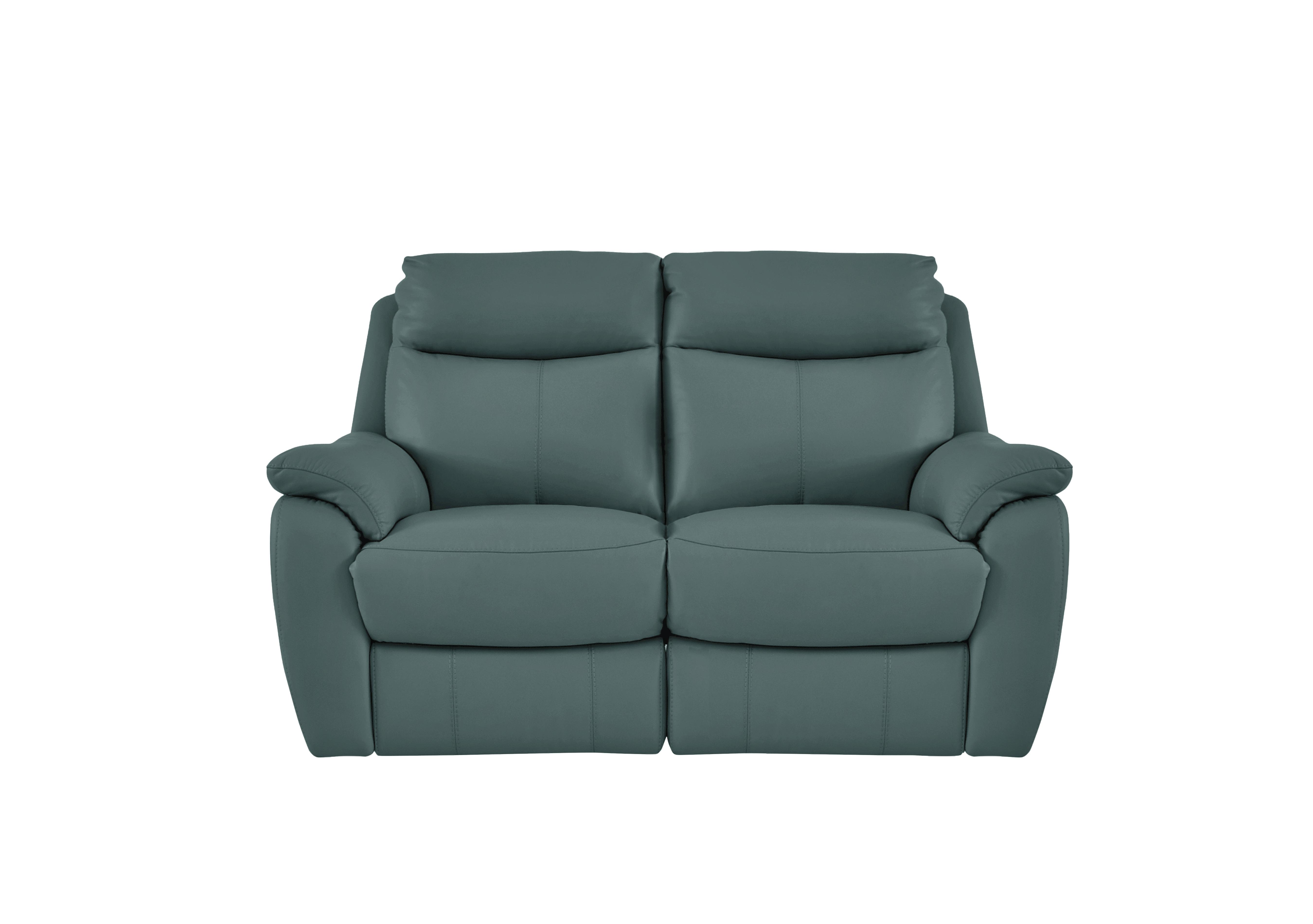 Snug 2 Seater Leather Sofa in Bv-301e Lake Green on Furniture Village