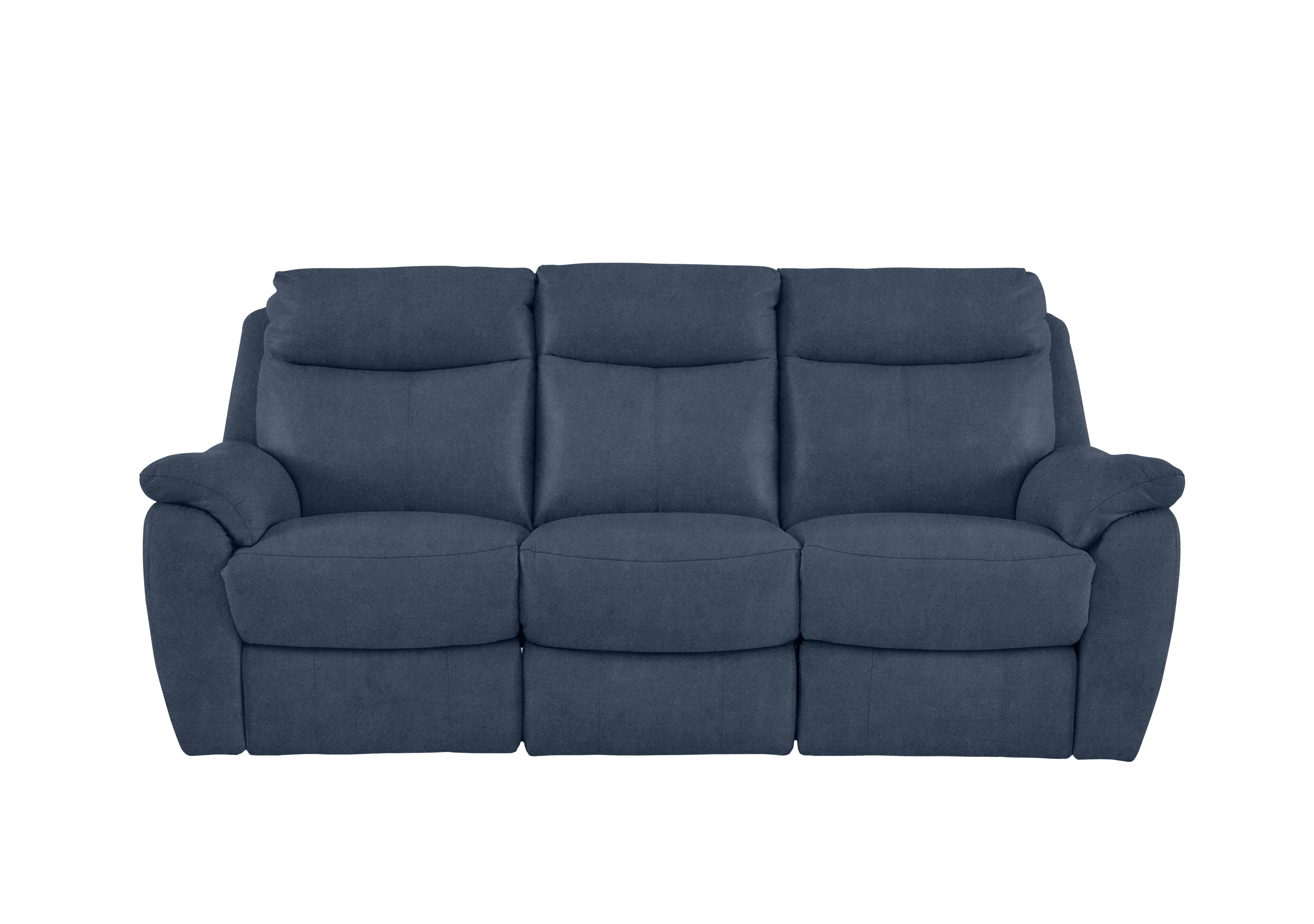 Snug 3 Seater Fabric Sofa in Bfa-Blj-R10 Blue on Furniture Village