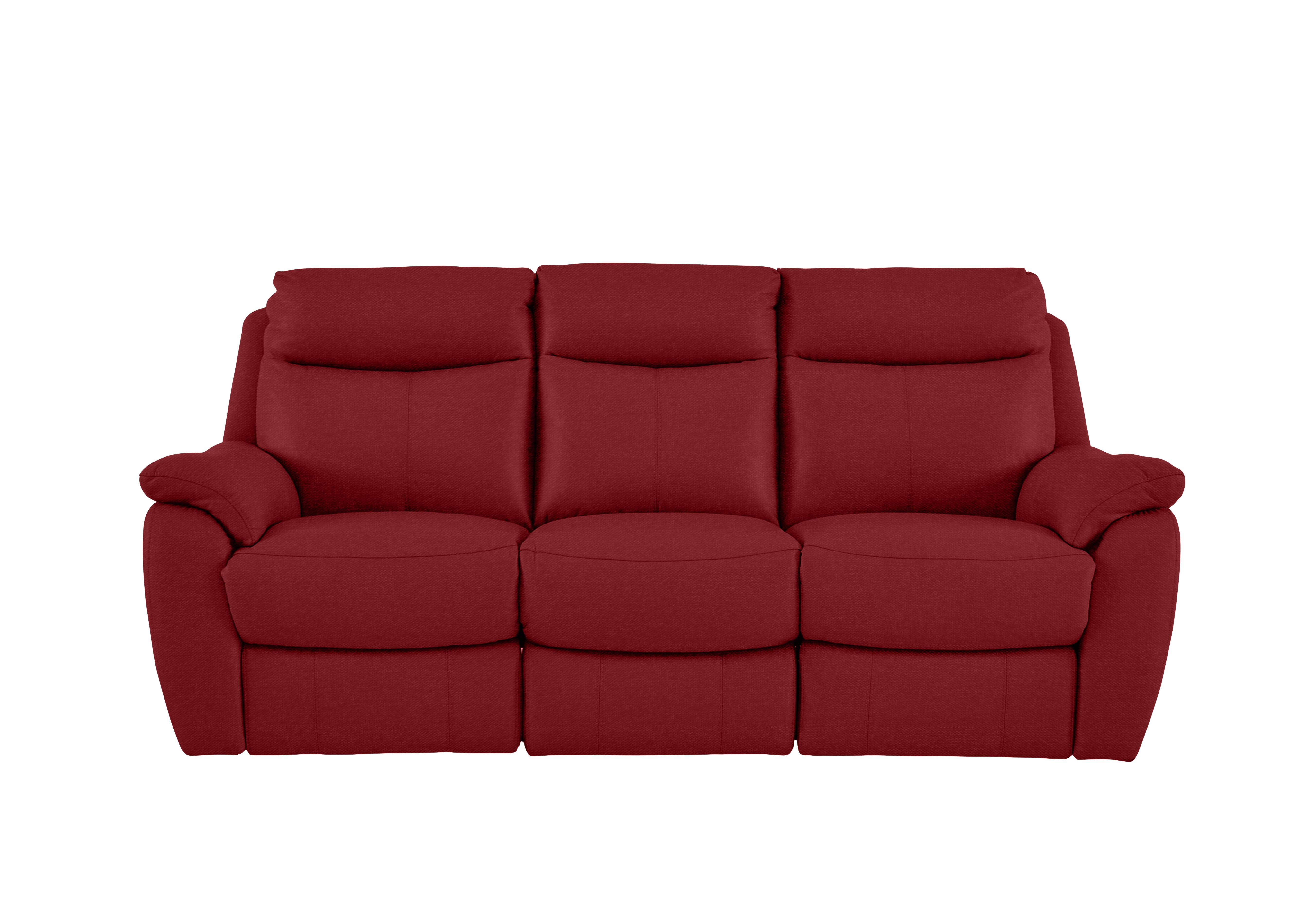 Snug 3 Seater Fabric Sofa in Fab-Blt-R29 Red on Furniture Village