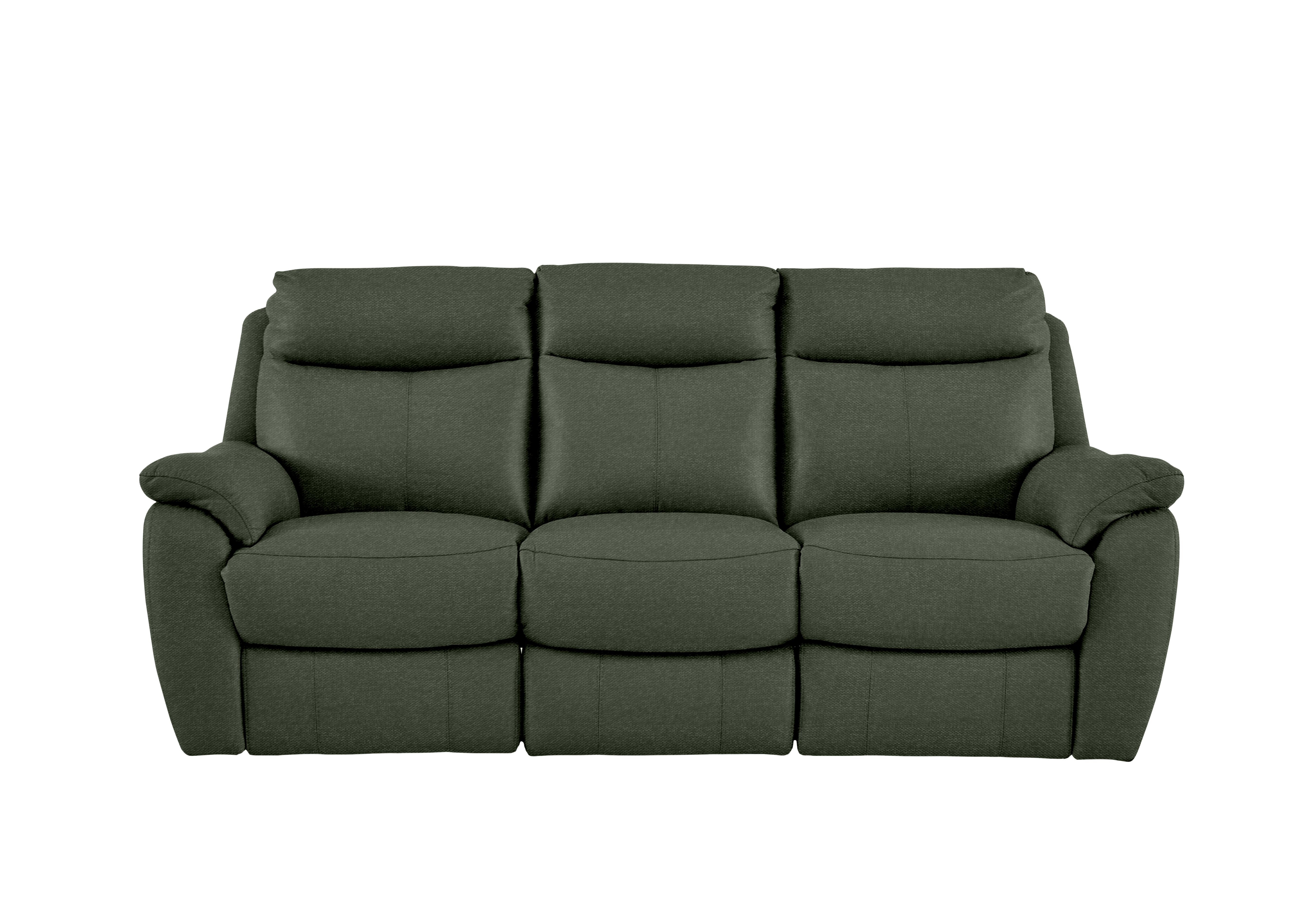 Snug 3 Seater Fabric Sofa in Fab-Ska-R48 Moss Green on Furniture Village