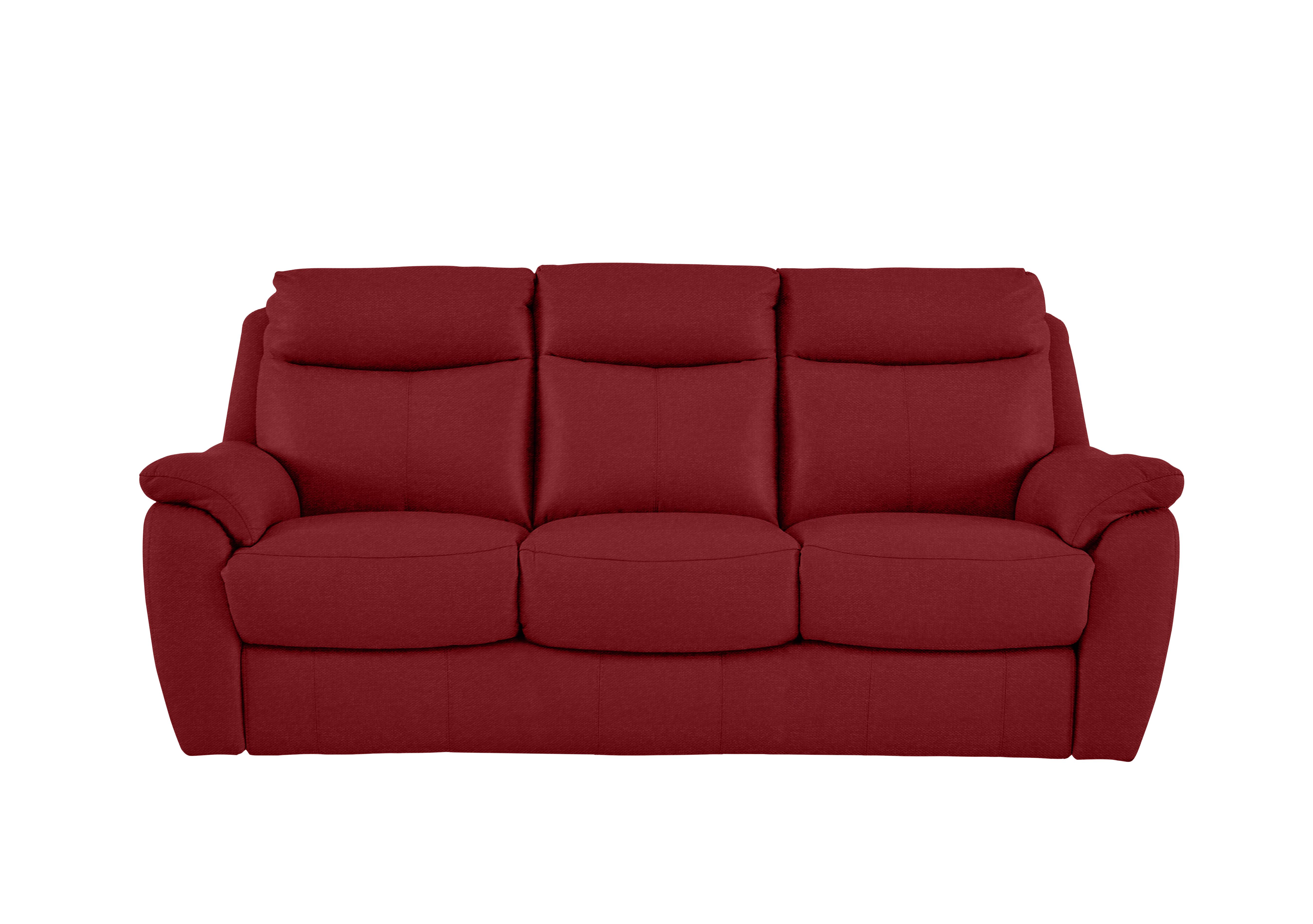 Snug 3 Seater Fabric Sofa in Fab-Blt-R29 Red on Furniture Village