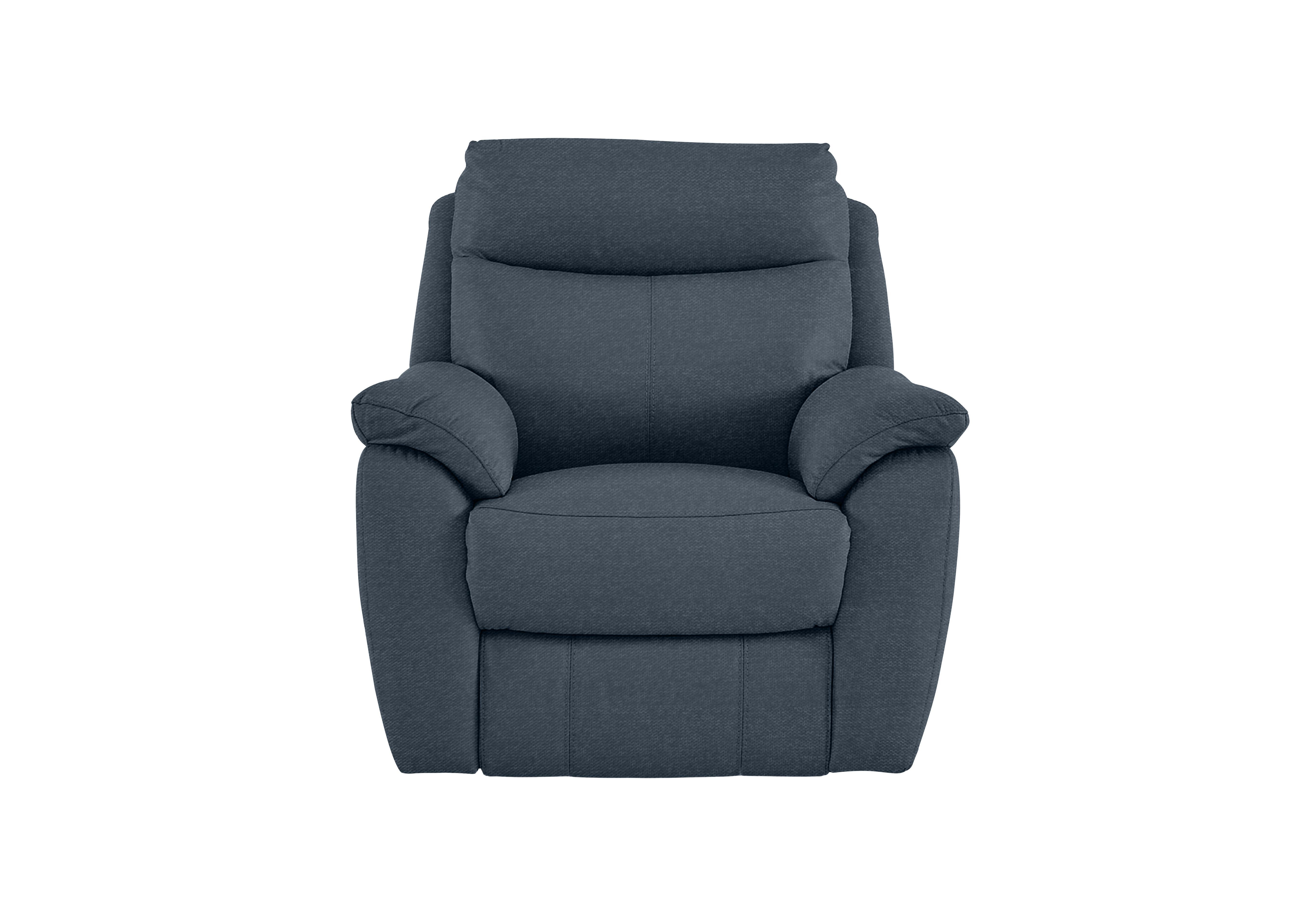 Snug Fabric Armchair in Fab-Blt-R38 Blue on Furniture Village