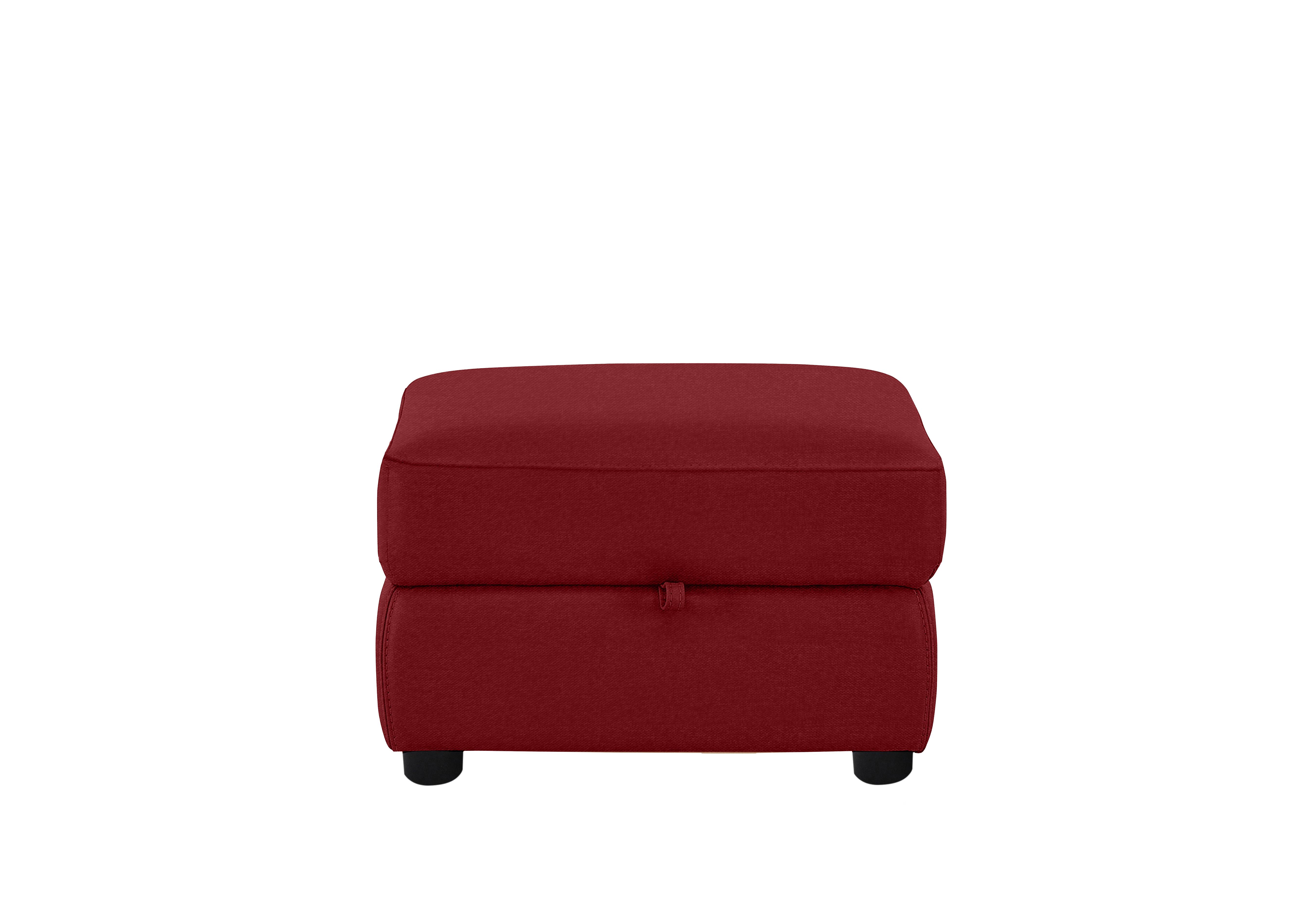 Snug Fabric Storage Footstool in Fab-Blt-R29 Red on Furniture Village