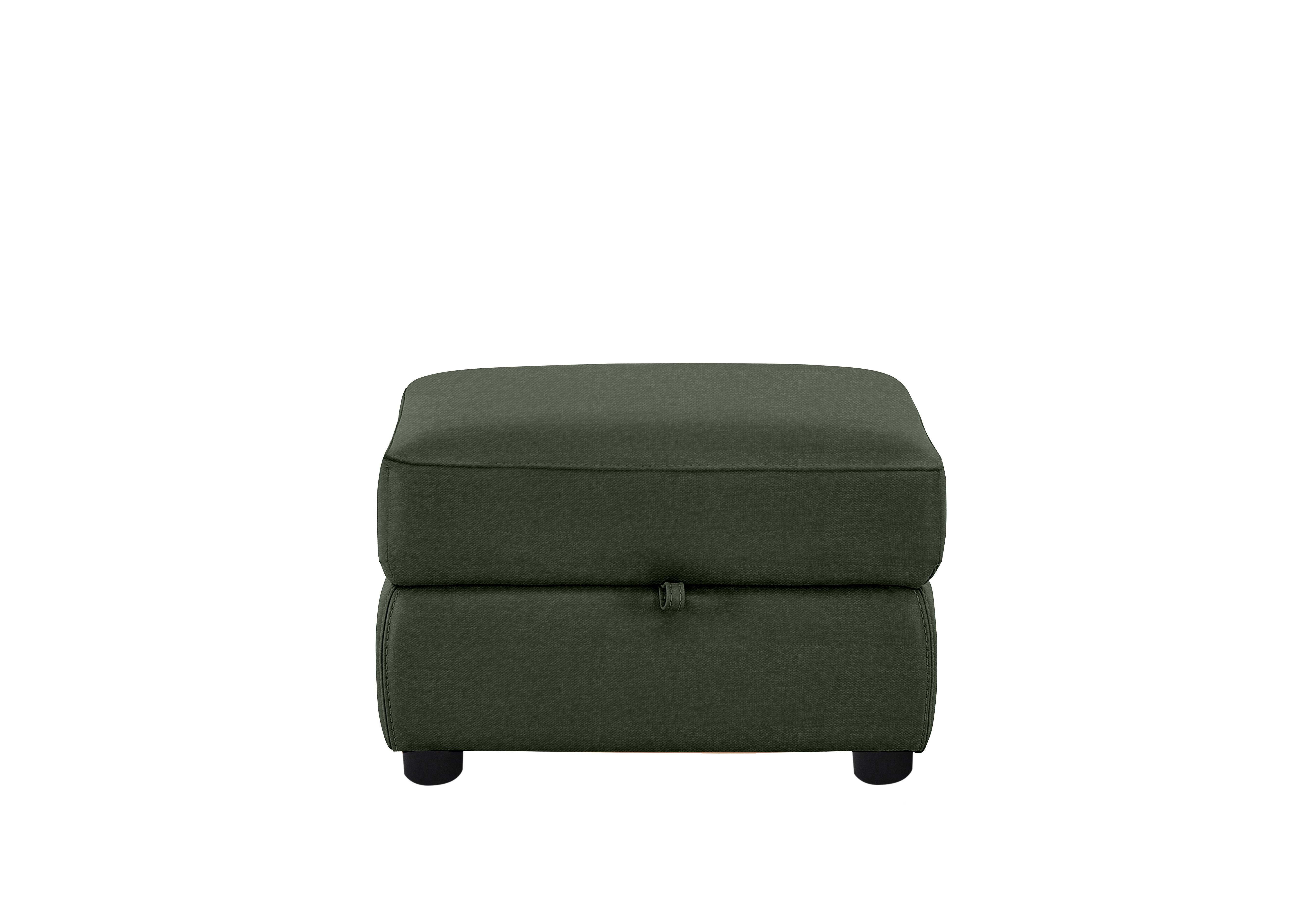 Snug Fabric Storage Footstool in Fab-Ska-R48 Moss Green on Furniture Village