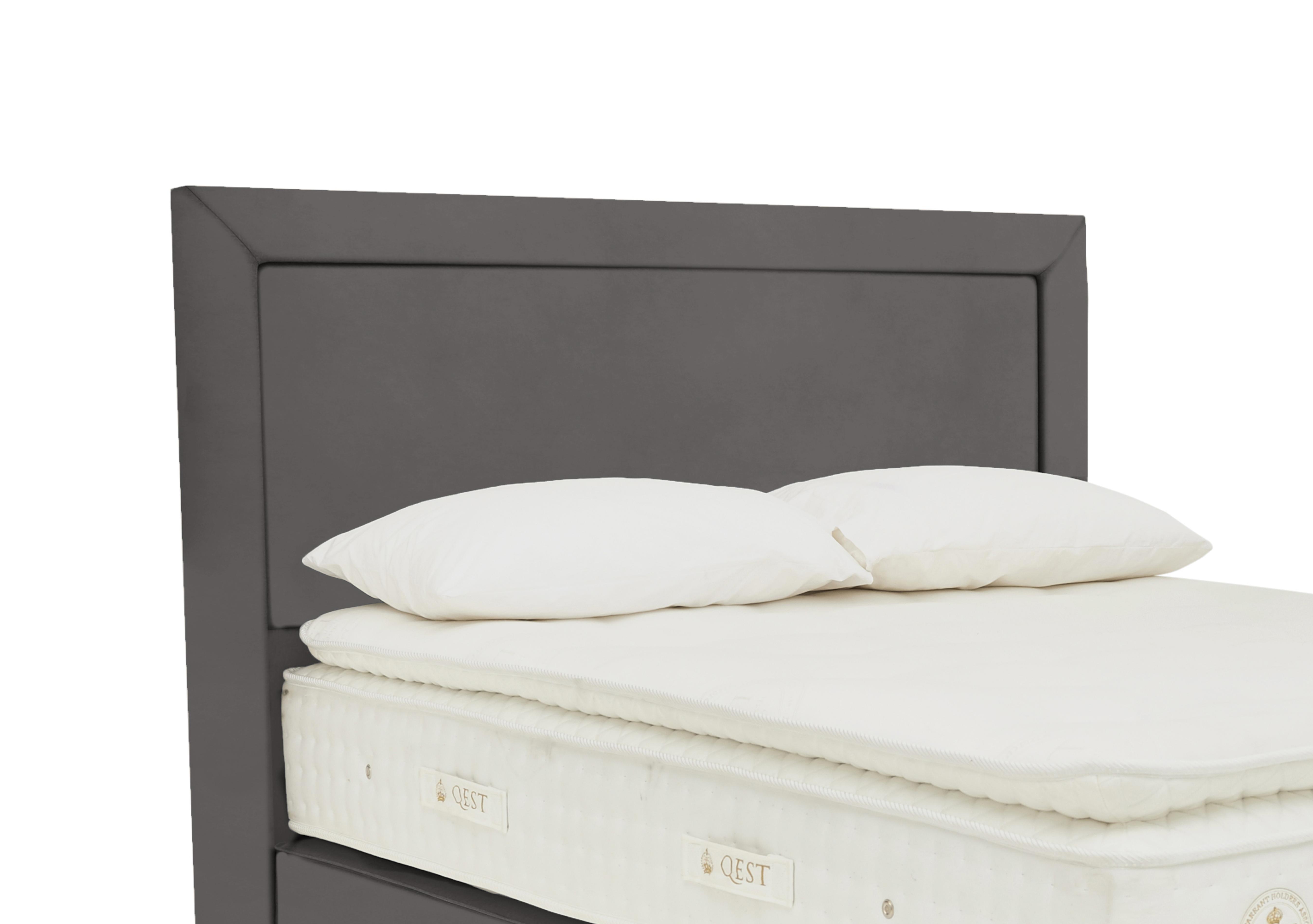 Highgrove Floor Standing Headboard in Plush Dark Grey on Furniture Village