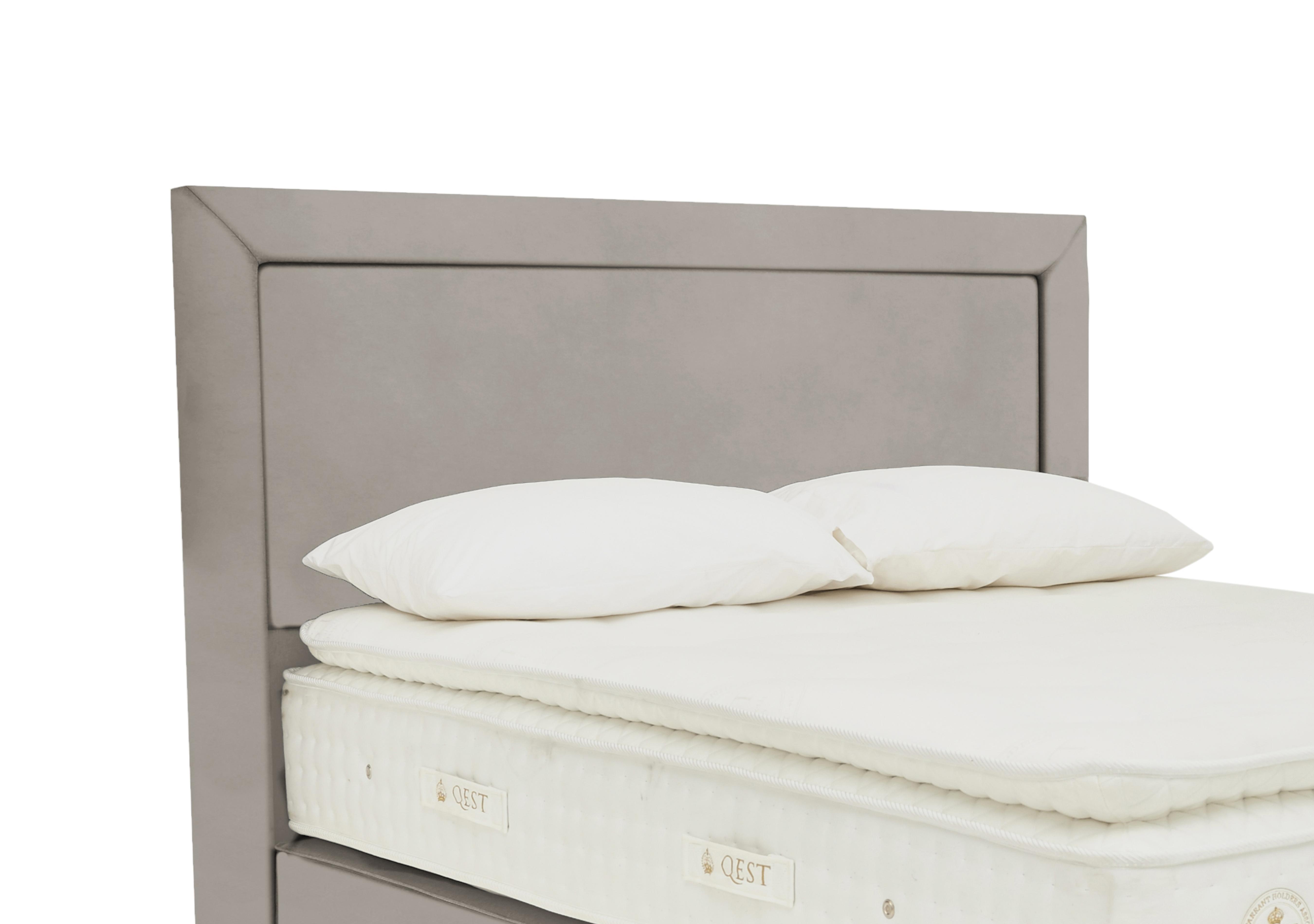 Highgrove Floor Standing Headboard in Plush Light Grey on Furniture Village