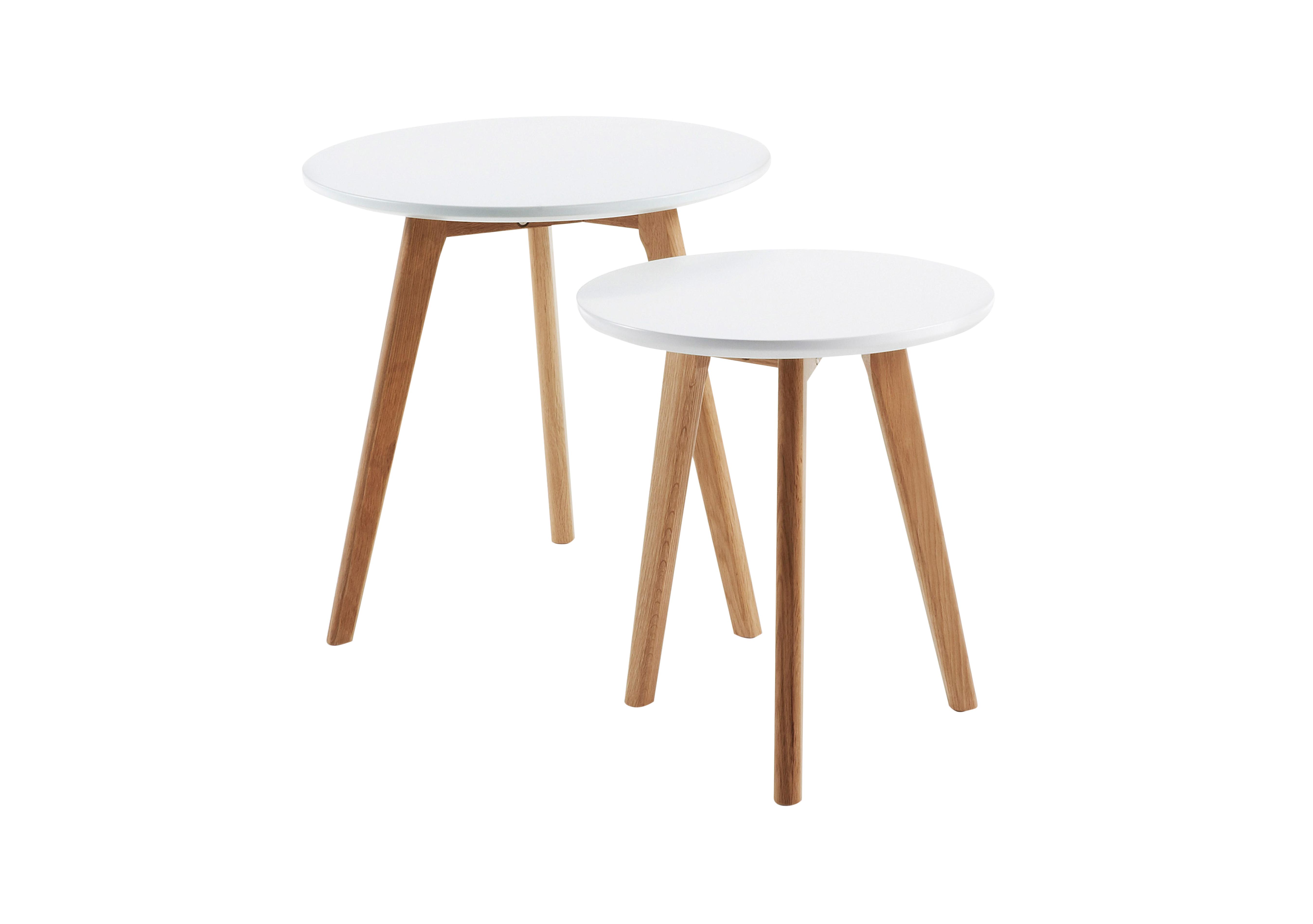 Astrid Nest of Tables in White on Furniture Village