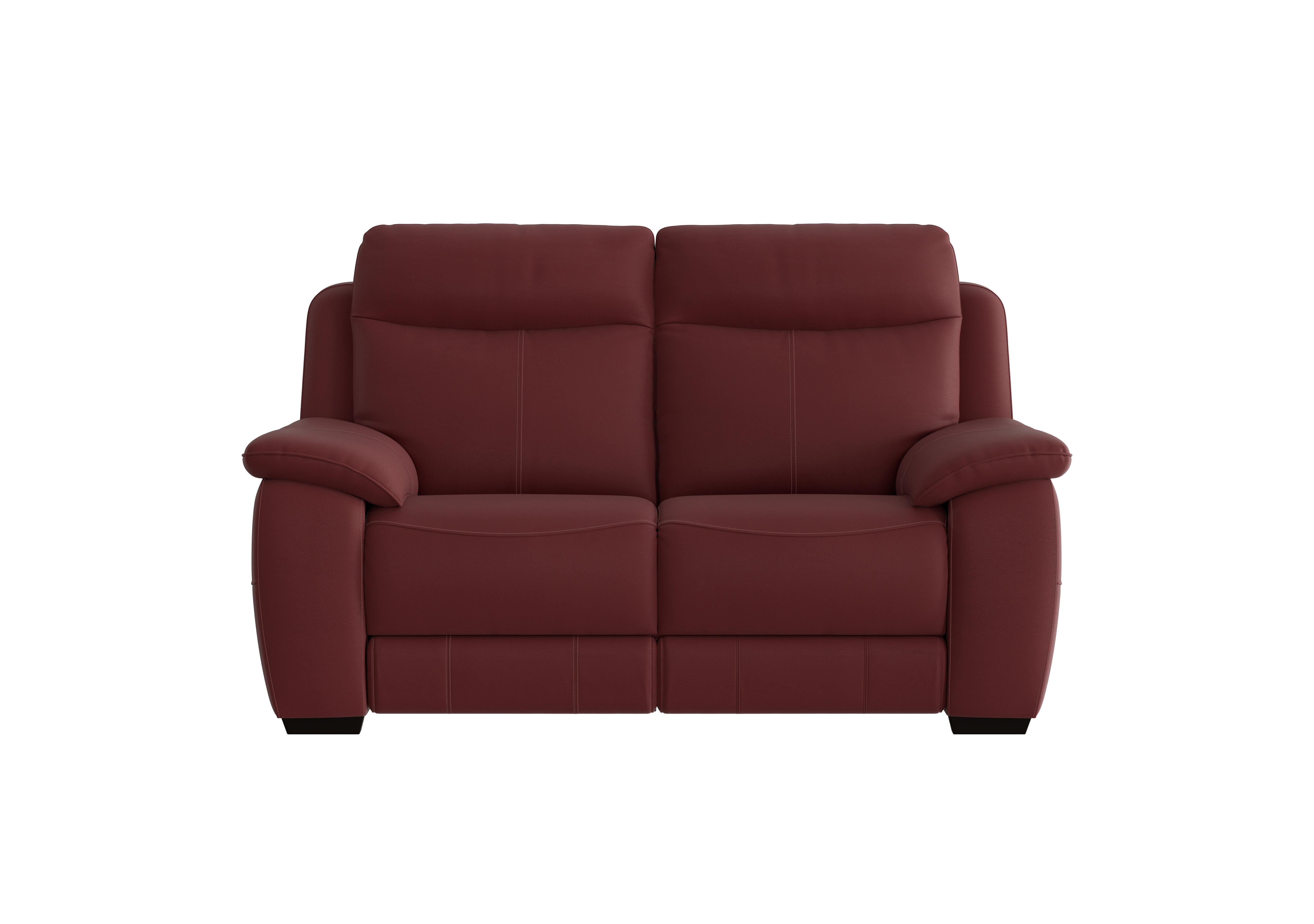 Starlight Express 2 Seater Leather Sofa in Bv-035c Deep Red on Furniture Village
