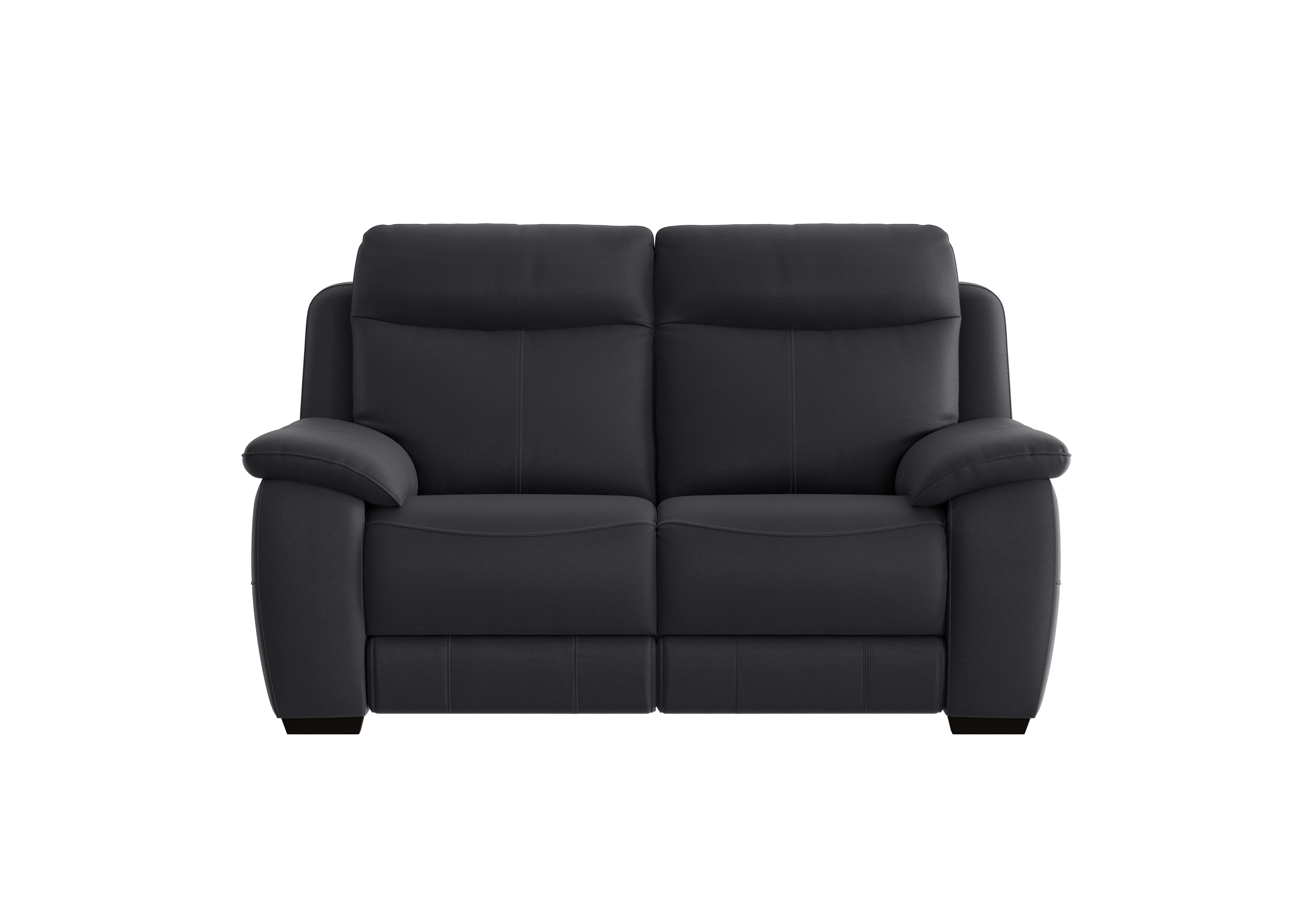Starlight Express 2 Seater Leather Sofa in Bv-3500 Classic Black on Furniture Village