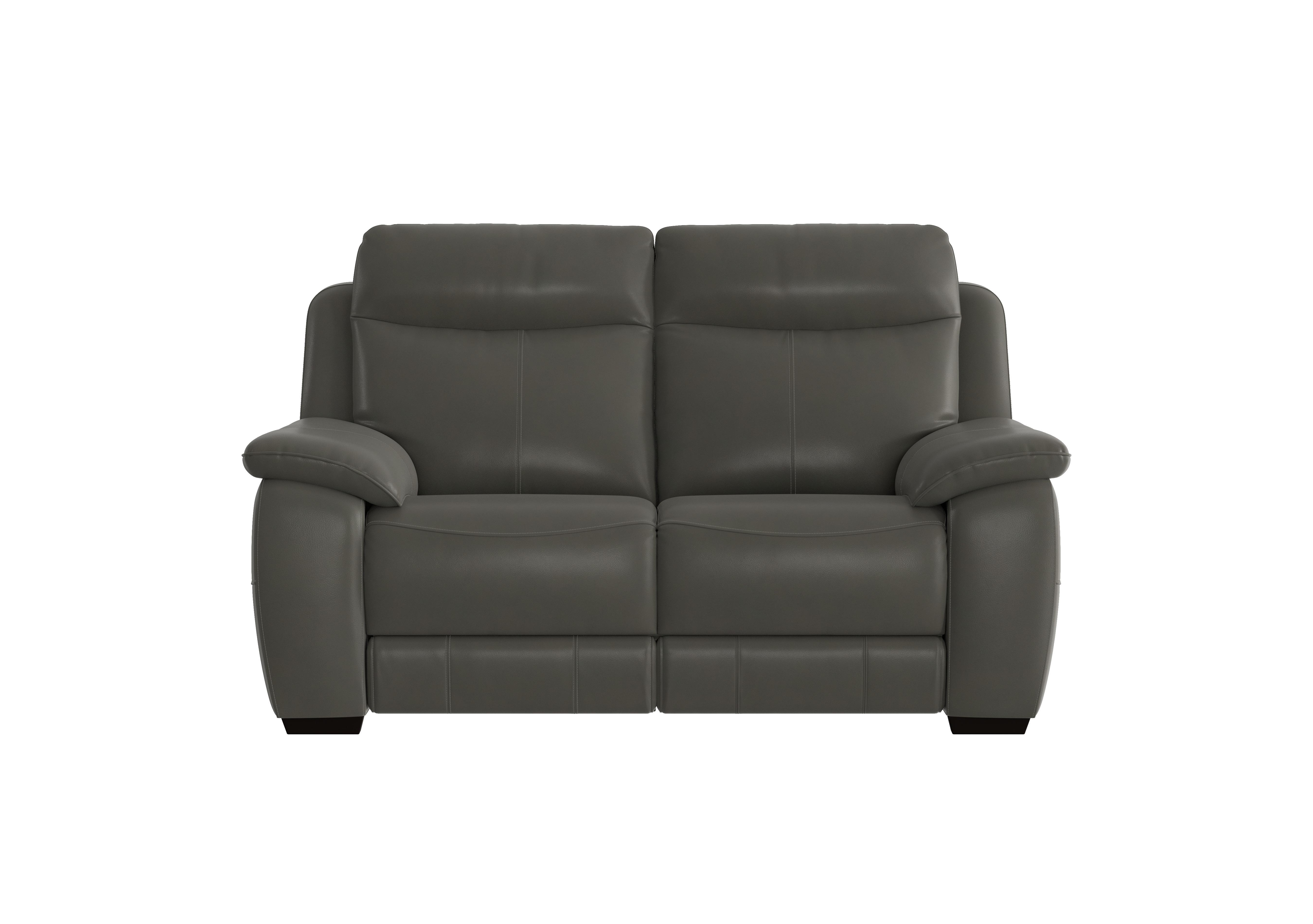 Starlight Express 2 Seater Leather Sofa in Nc-088e Charcoal Grey on Furniture Village