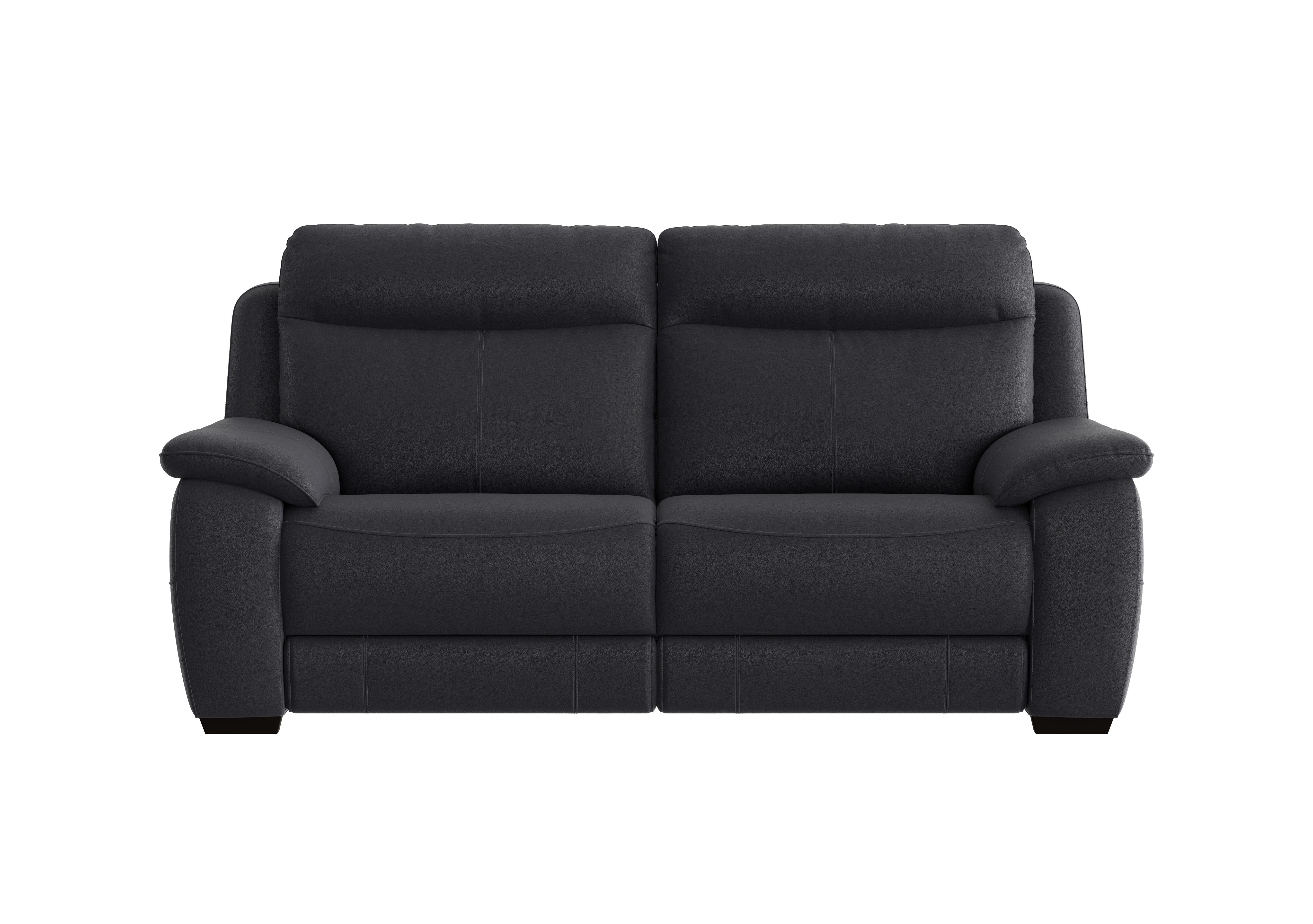 Starlight Express 3 Seater Leather Sofa in Bv-3500 Classic Black on Furniture Village