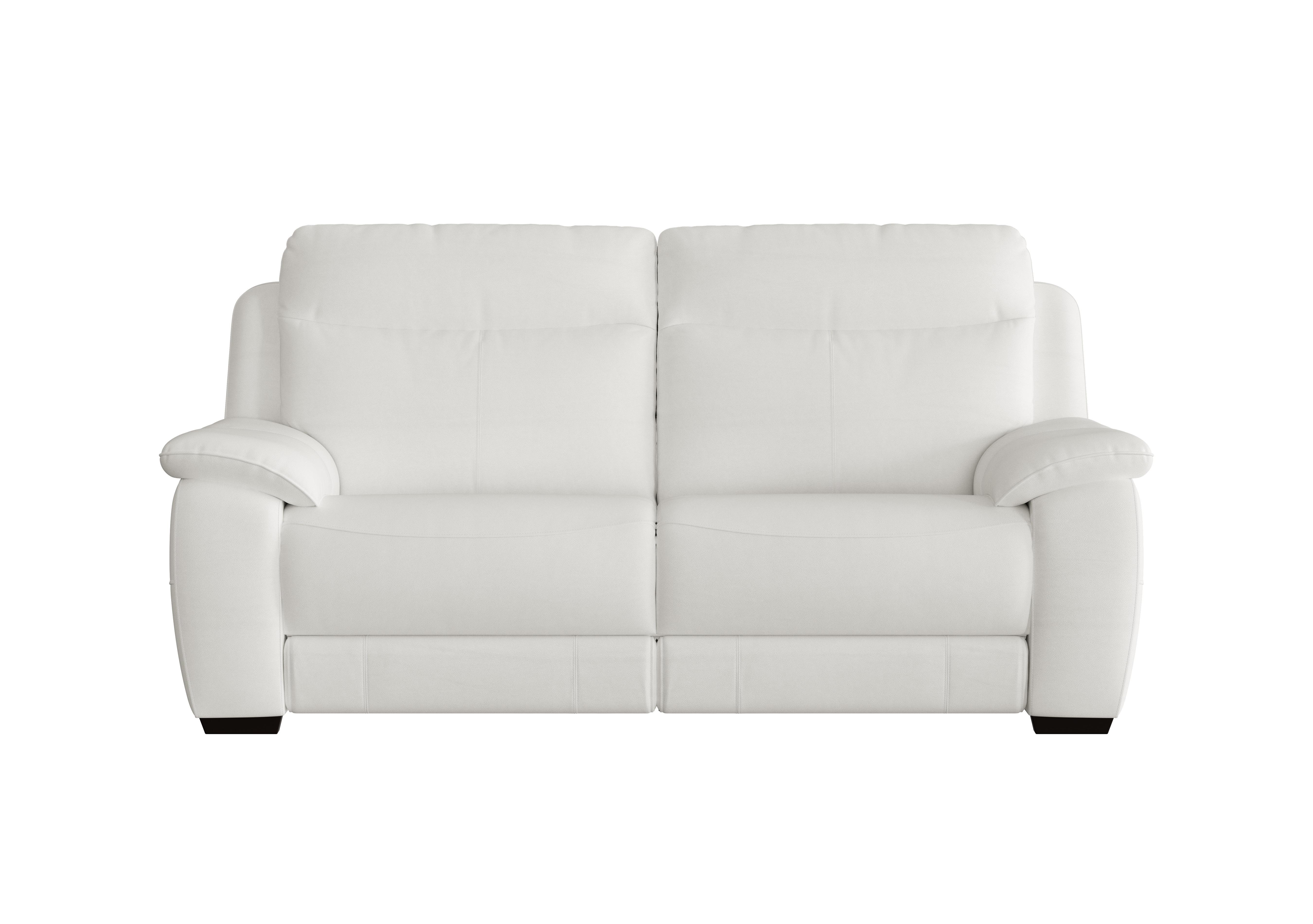 Starlight Express 3 Seater Leather Sofa in Bv-744d Star White on Furniture Village