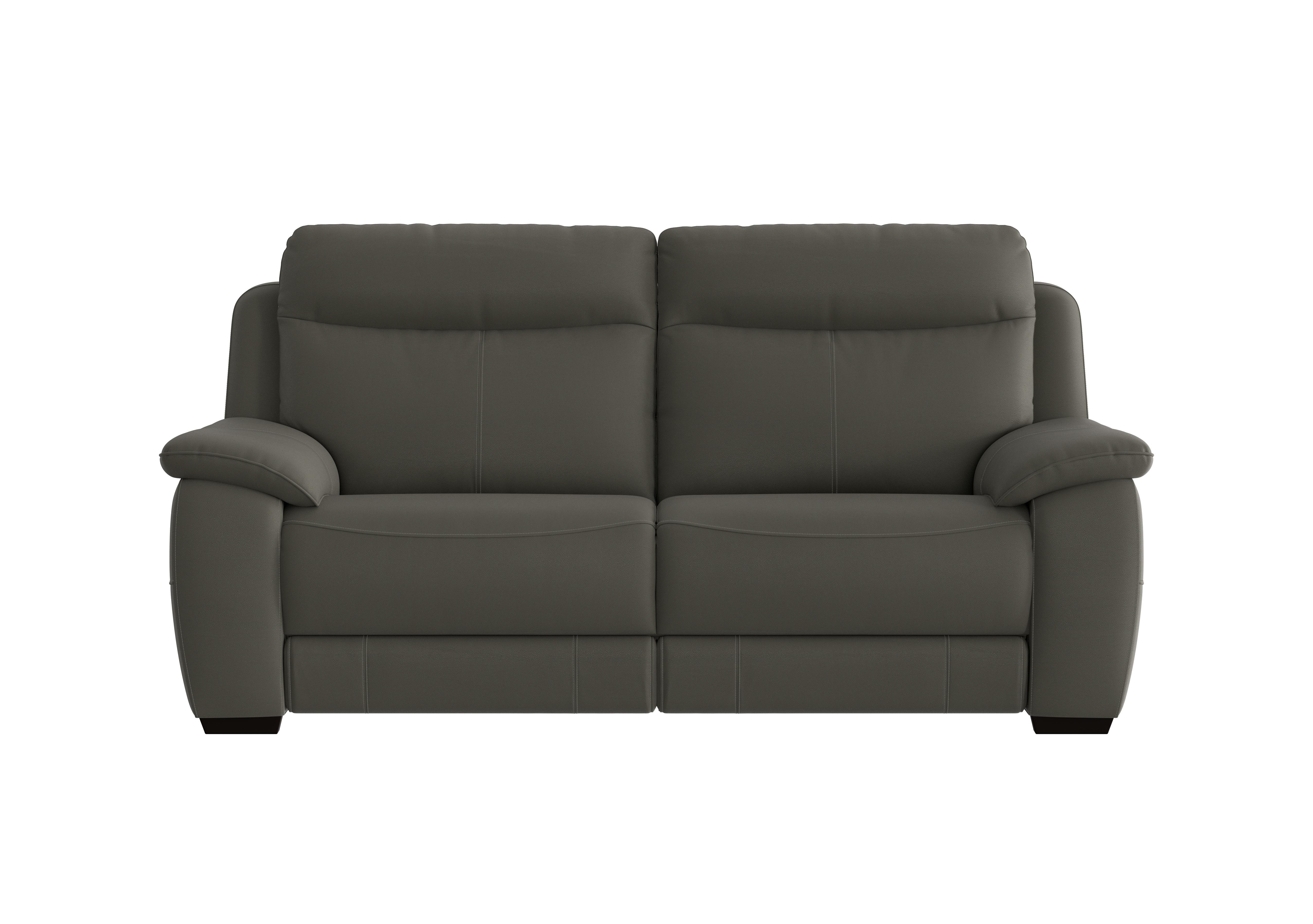 Starlight Express 3 Seater Leather Sofa in Hw-088e Charcoal Gray on Furniture Village
