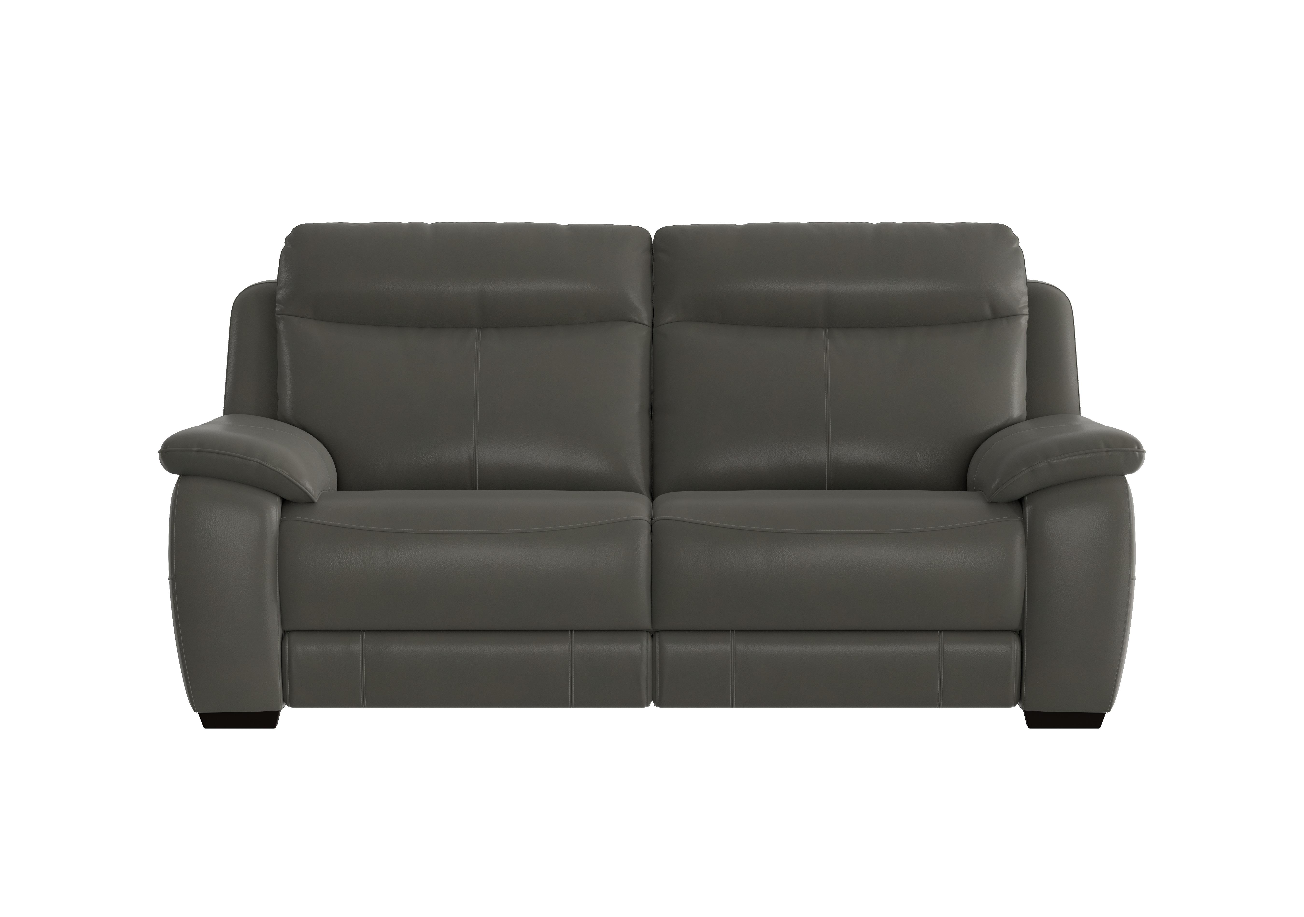 Starlight Express 3 Seater Leather Sofa in Nc-088e Charcoal Grey on Furniture Village
